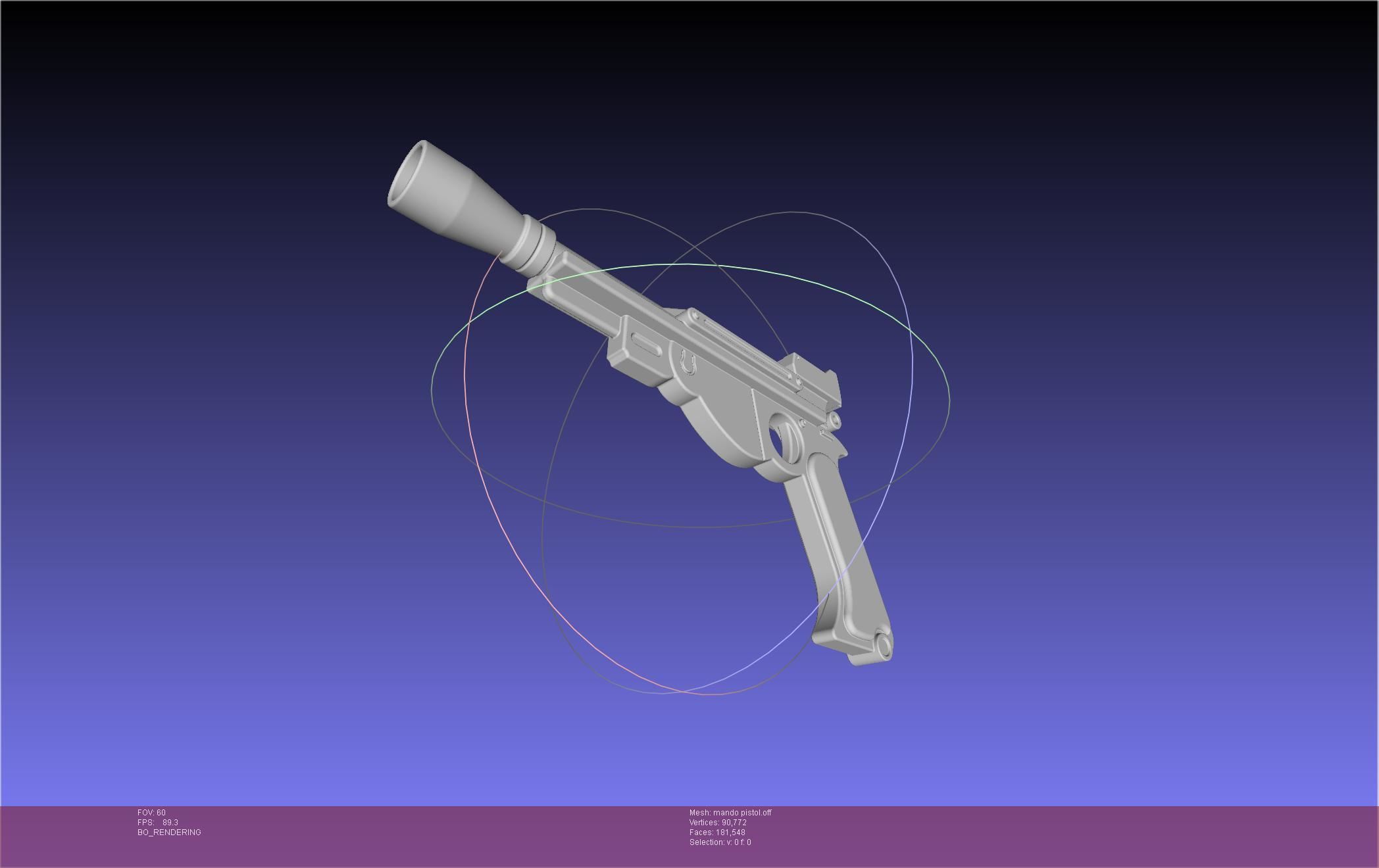 Star Wars The Mandalorian Blaster Pistol Basic Model 3D model_33