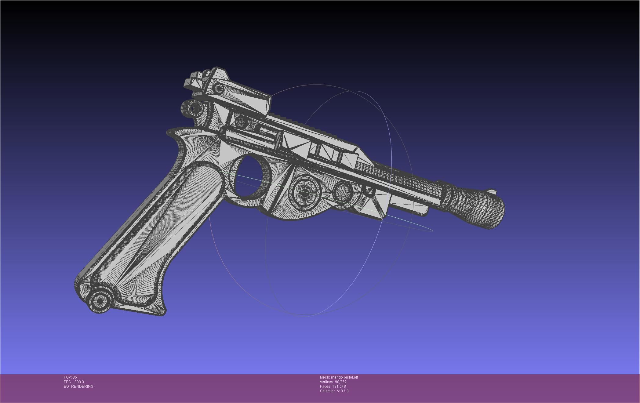 Star Wars The Mandalorian Blaster Pistol Basic Model 3D model_86