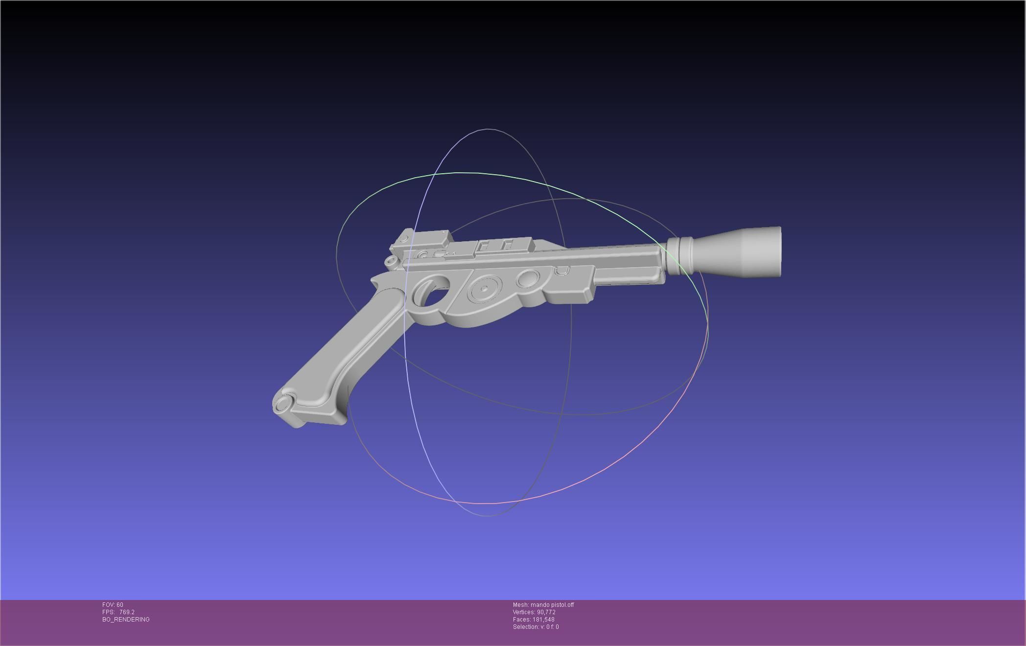 Star Wars The Mandalorian Blaster Pistol Basic Model 3D model_51