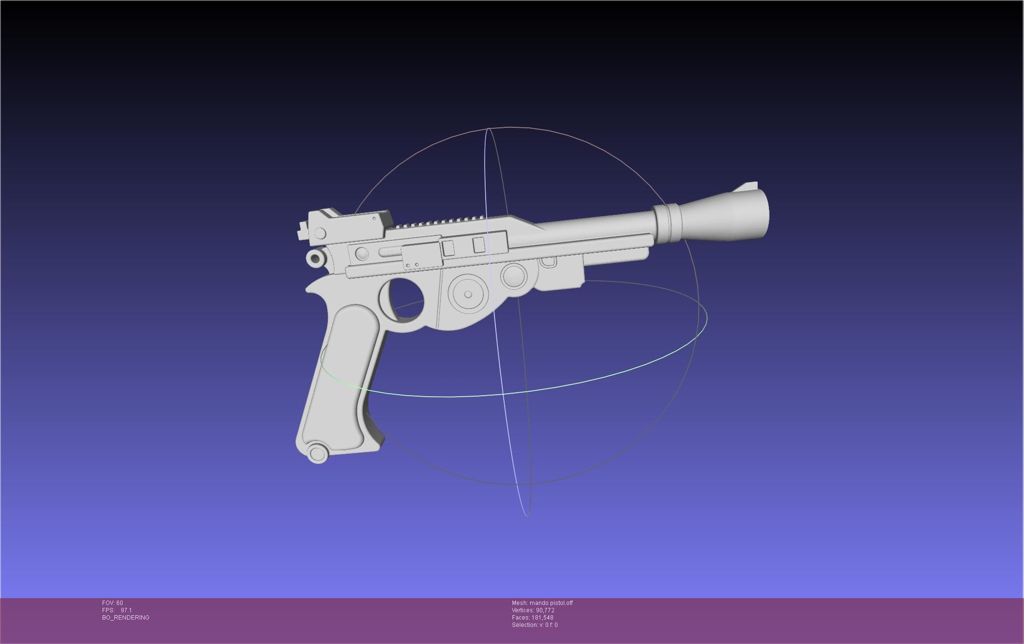 Star Wars The Mandalorian Blaster Pistol Basic Model 3D model_25