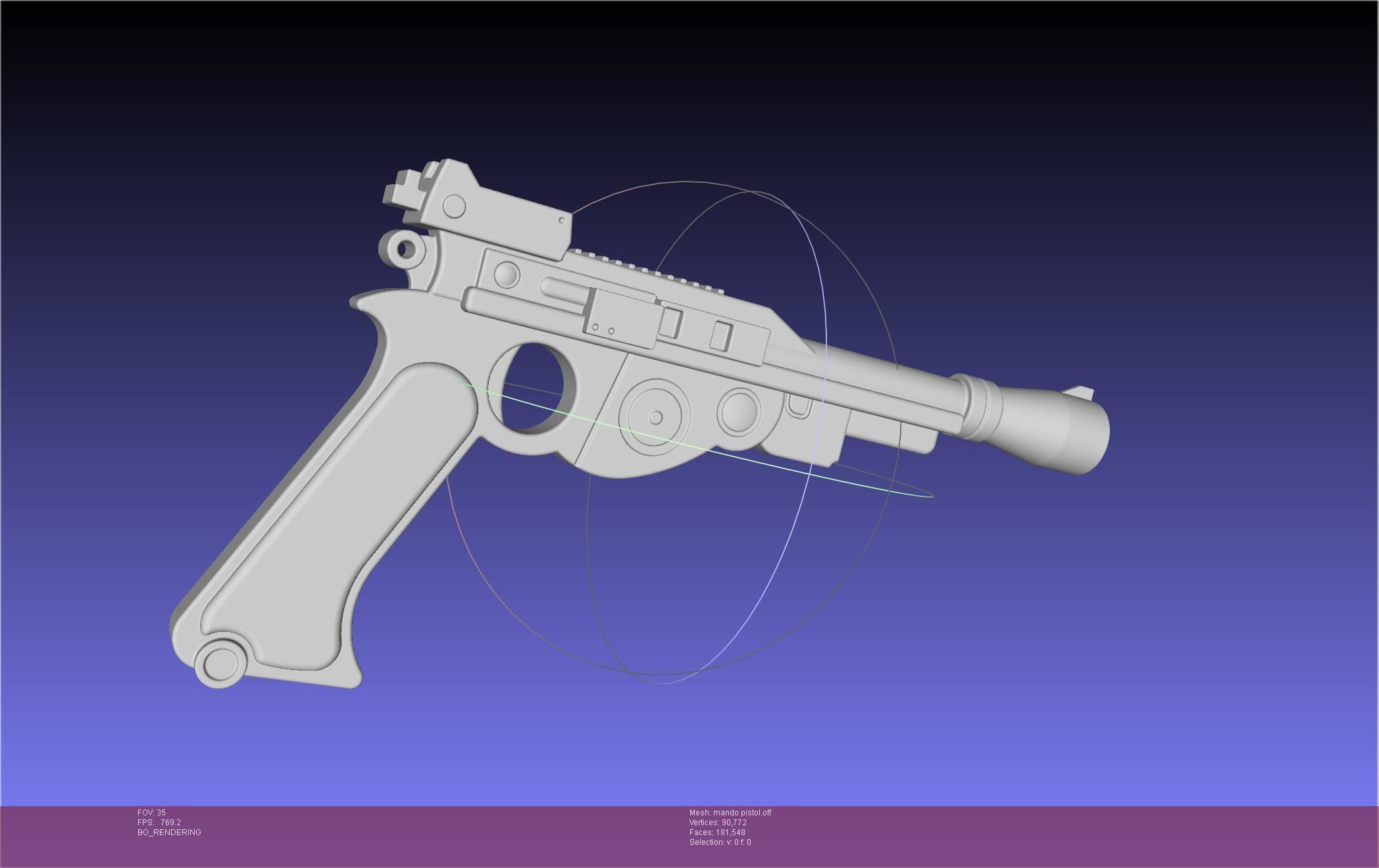 Star Wars The Mandalorian Blaster Pistol Basic Model 3D model_96