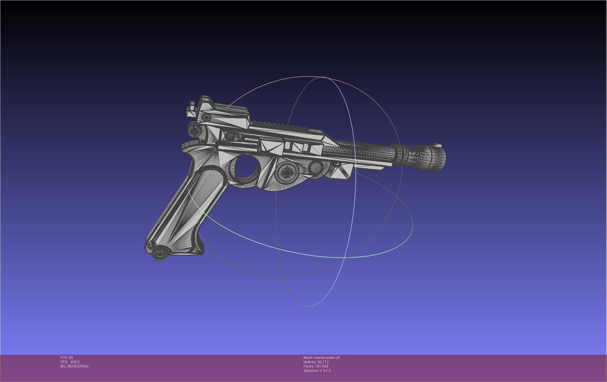 Star Wars The Mandalorian Blaster Pistol Basic Model 3D model_57