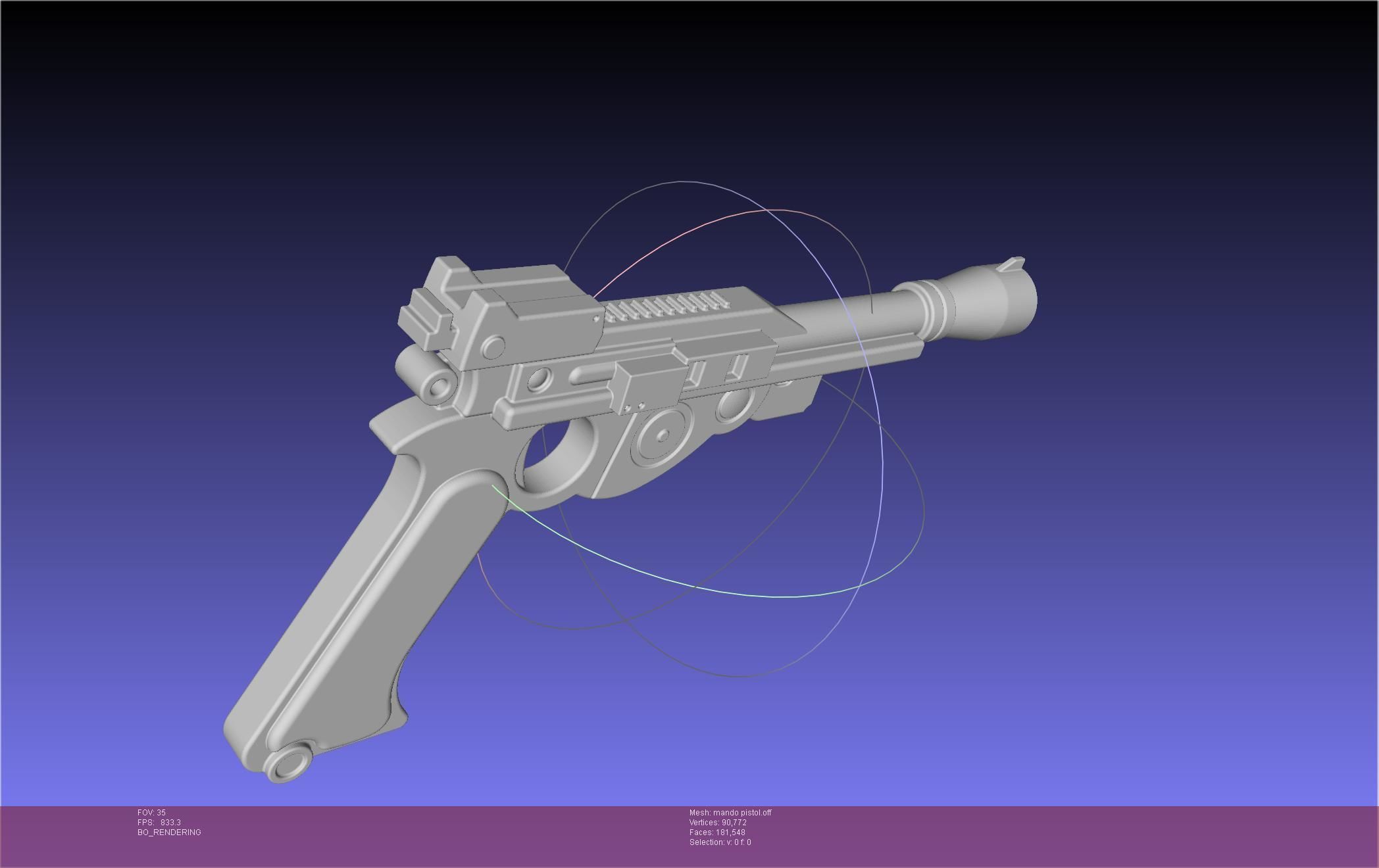 Star Wars The Mandalorian Blaster Pistol Basic Model 3D model_108