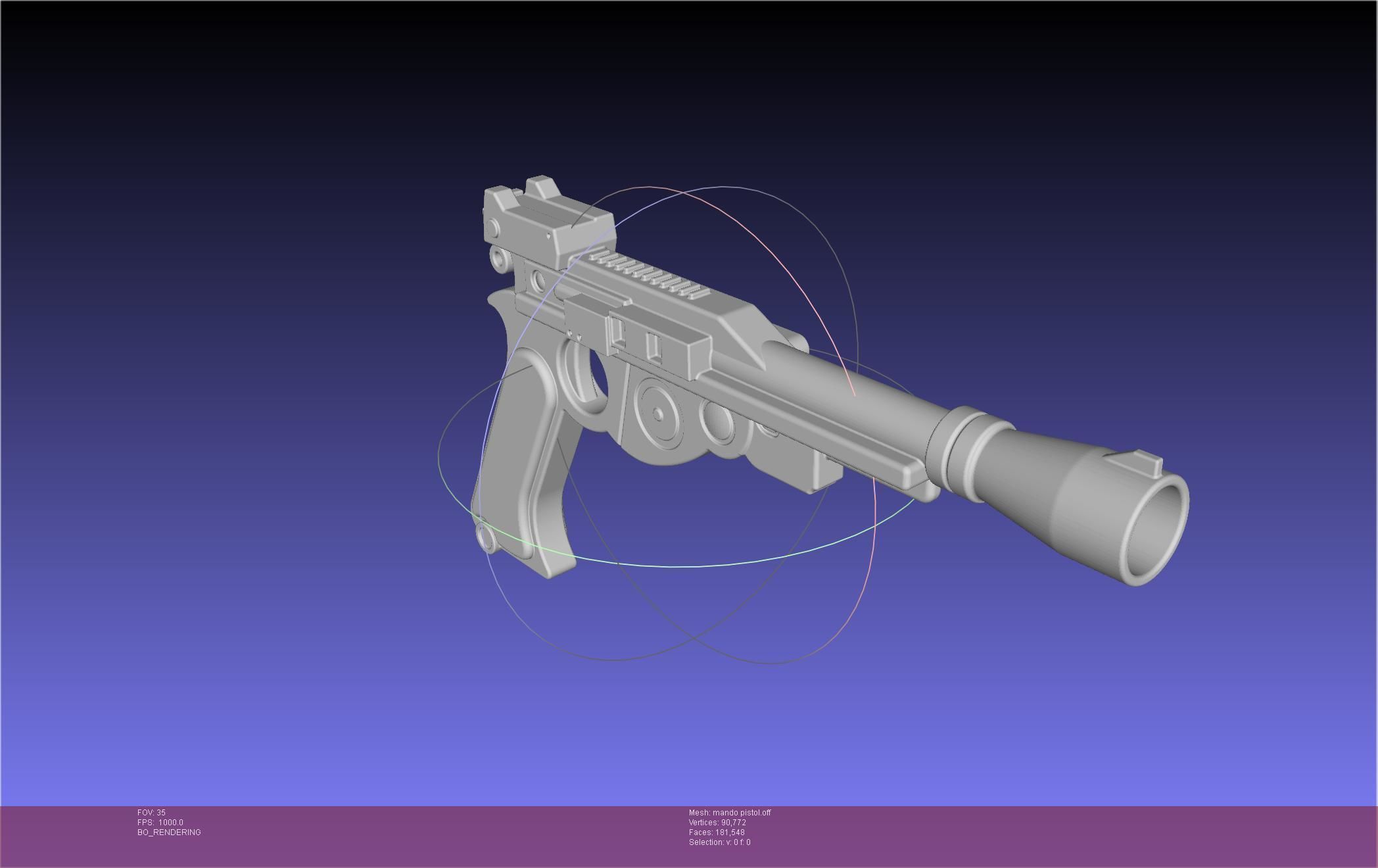 Star Wars The Mandalorian Blaster Pistol Basic Model 3D model_101
