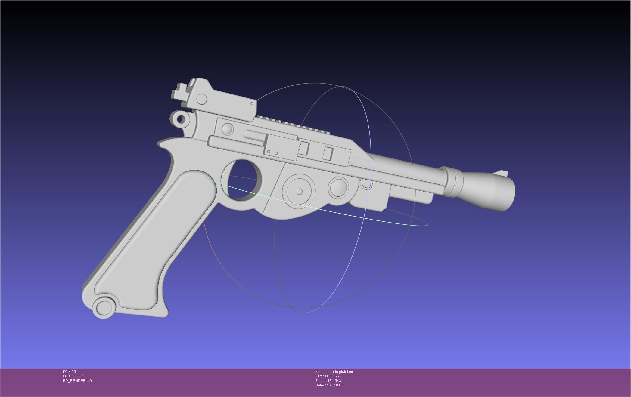 Star Wars The Mandalorian Blaster Pistol Basic Model 3D model_109