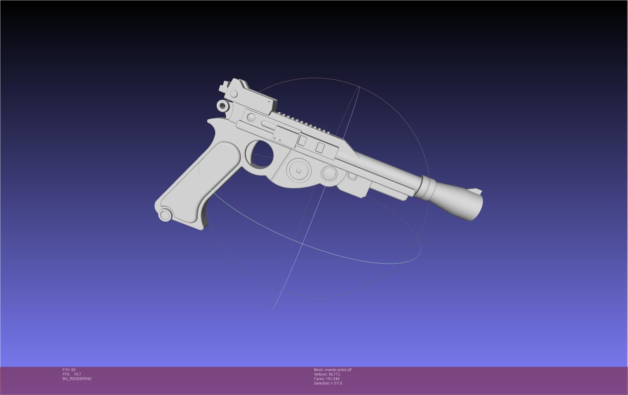 Star Wars The Mandalorian Blaster Pistol Basic Model 3D model_7