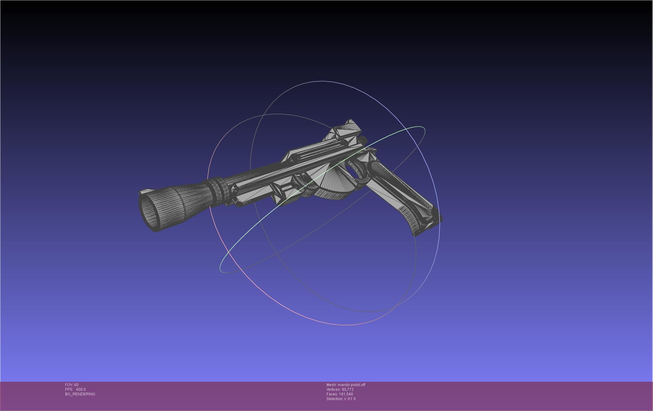 Star Wars The Mandalorian Blaster Pistol Basic Model 3D model_63