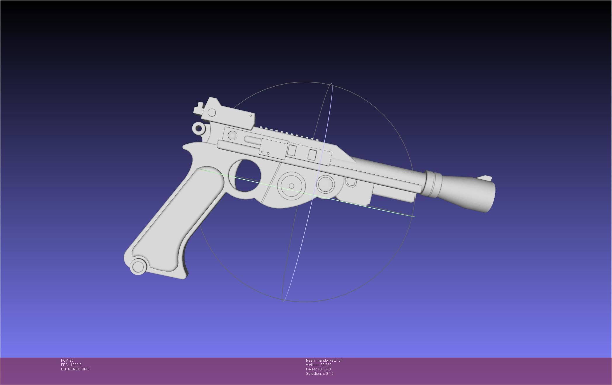 Star Wars The Mandalorian Blaster Pistol Basic Model 3D model_124