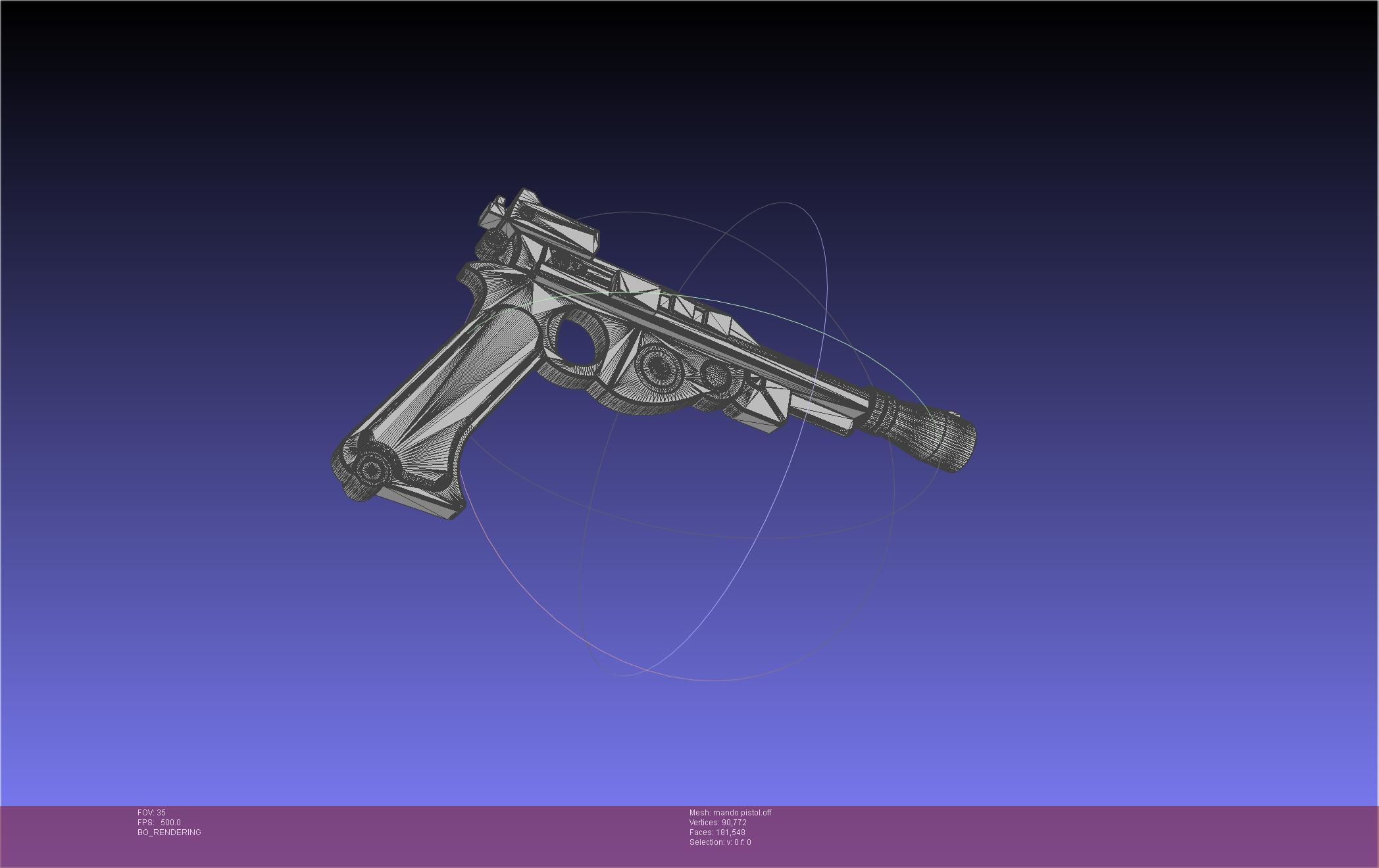 Star Wars The Mandalorian Blaster Pistol Basic Model 3D model_85
