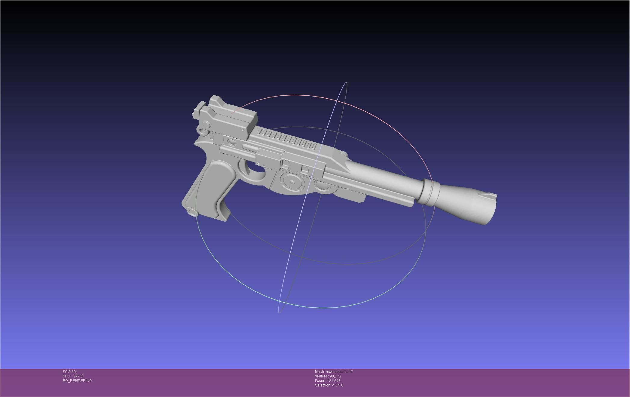Star Wars The Mandalorian Blaster Pistol Basic Model 3D model_19