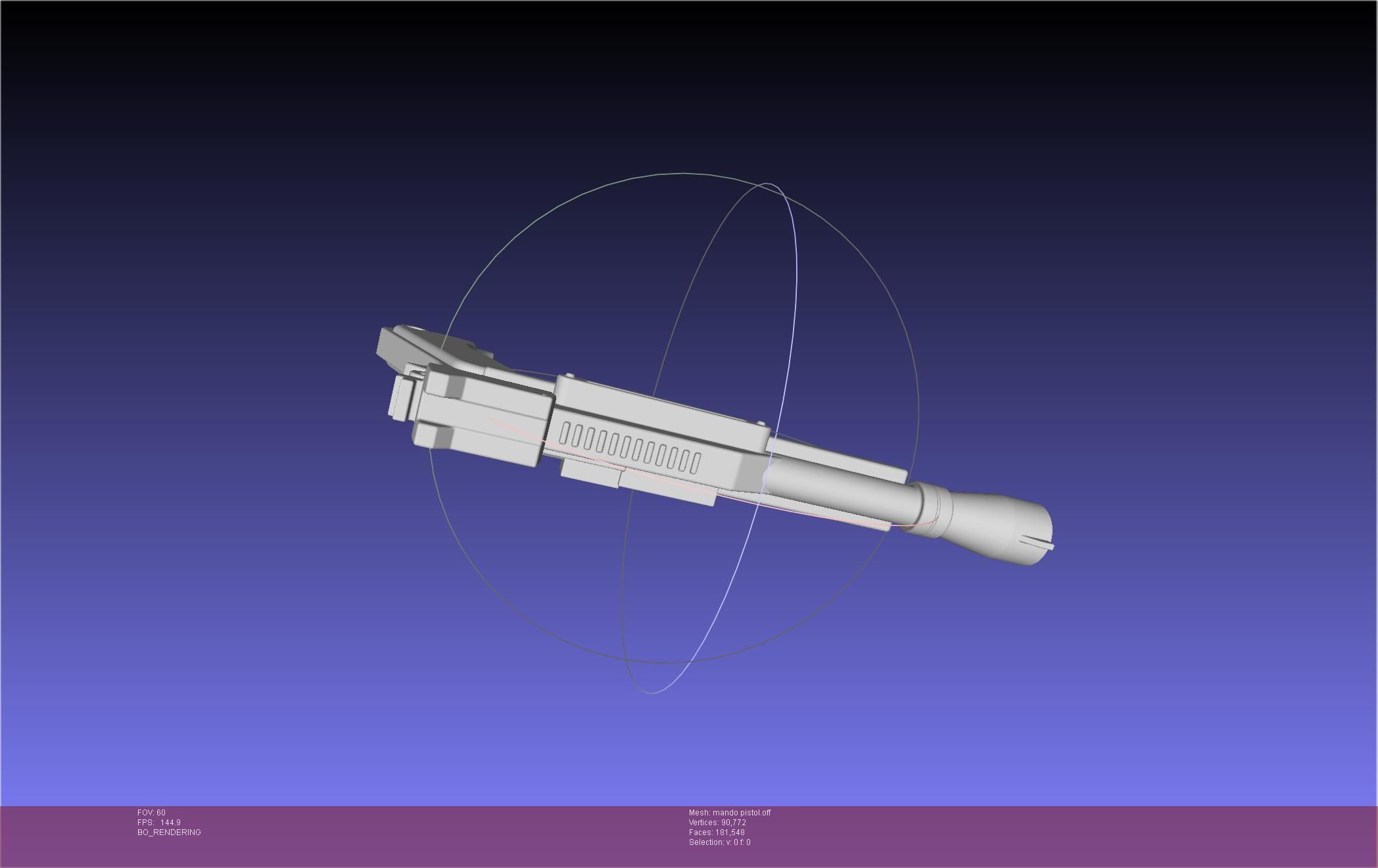 Star Wars The Mandalorian Blaster Pistol Basic Model 3D model_17