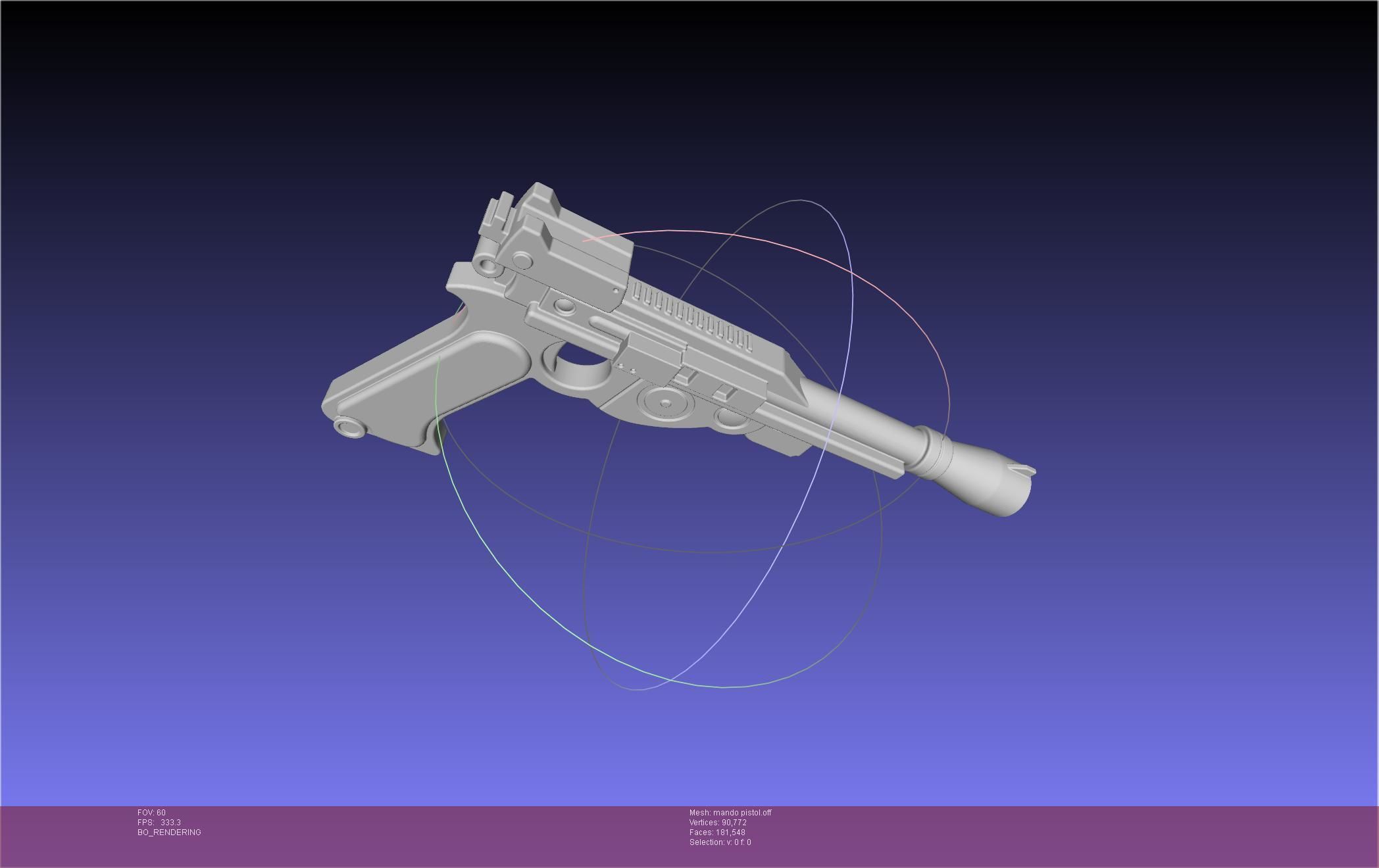 Star Wars The Mandalorian Blaster Pistol Basic Model 3D model_18