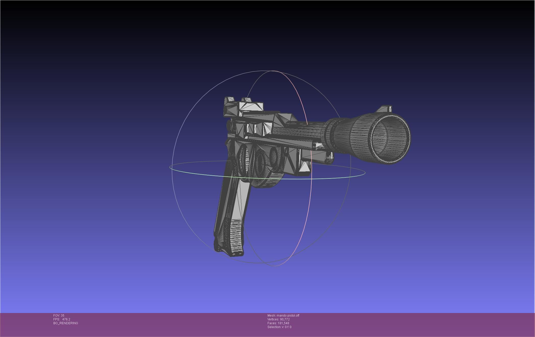 Star Wars The Mandalorian Blaster Pistol Basic Model 3D model_104