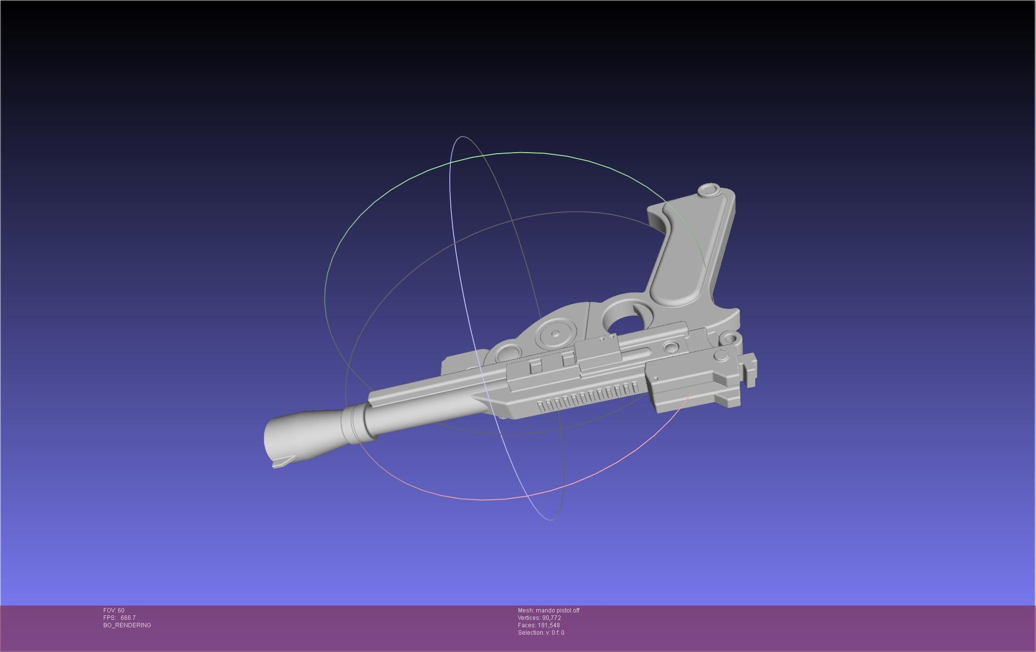 Star Wars The Mandalorian Blaster Pistol Basic Model 3D model_48