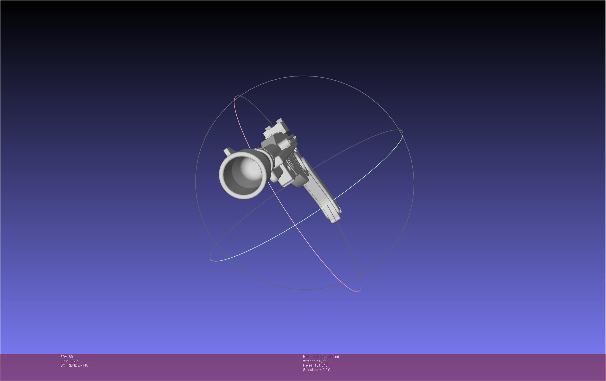 Star Wars The Mandalorian Blaster Pistol Basic Model 3D model_23