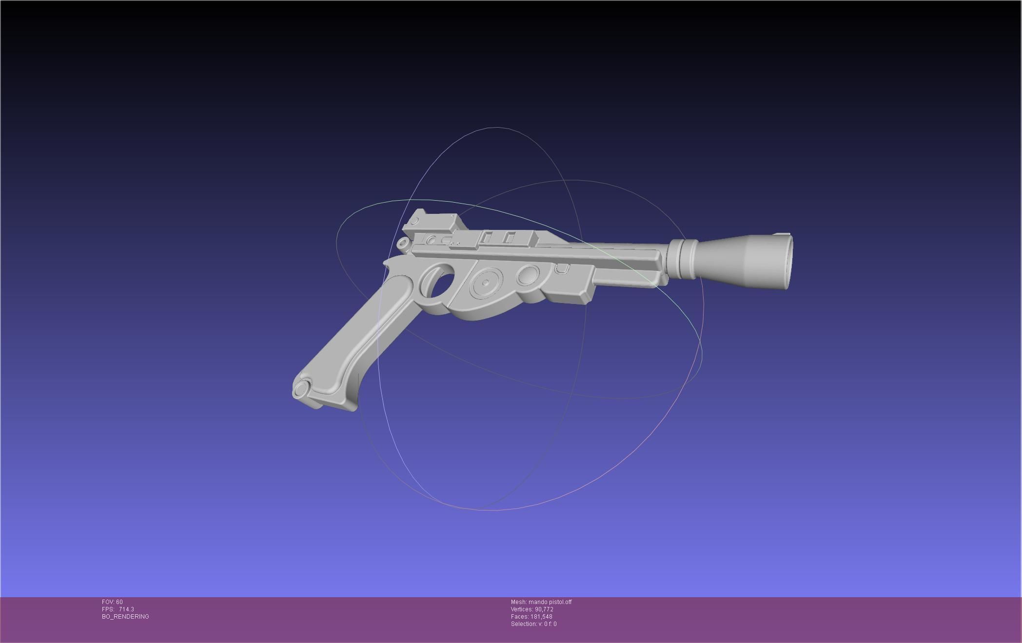 Star Wars The Mandalorian Blaster Pistol Basic Model 3D model_55