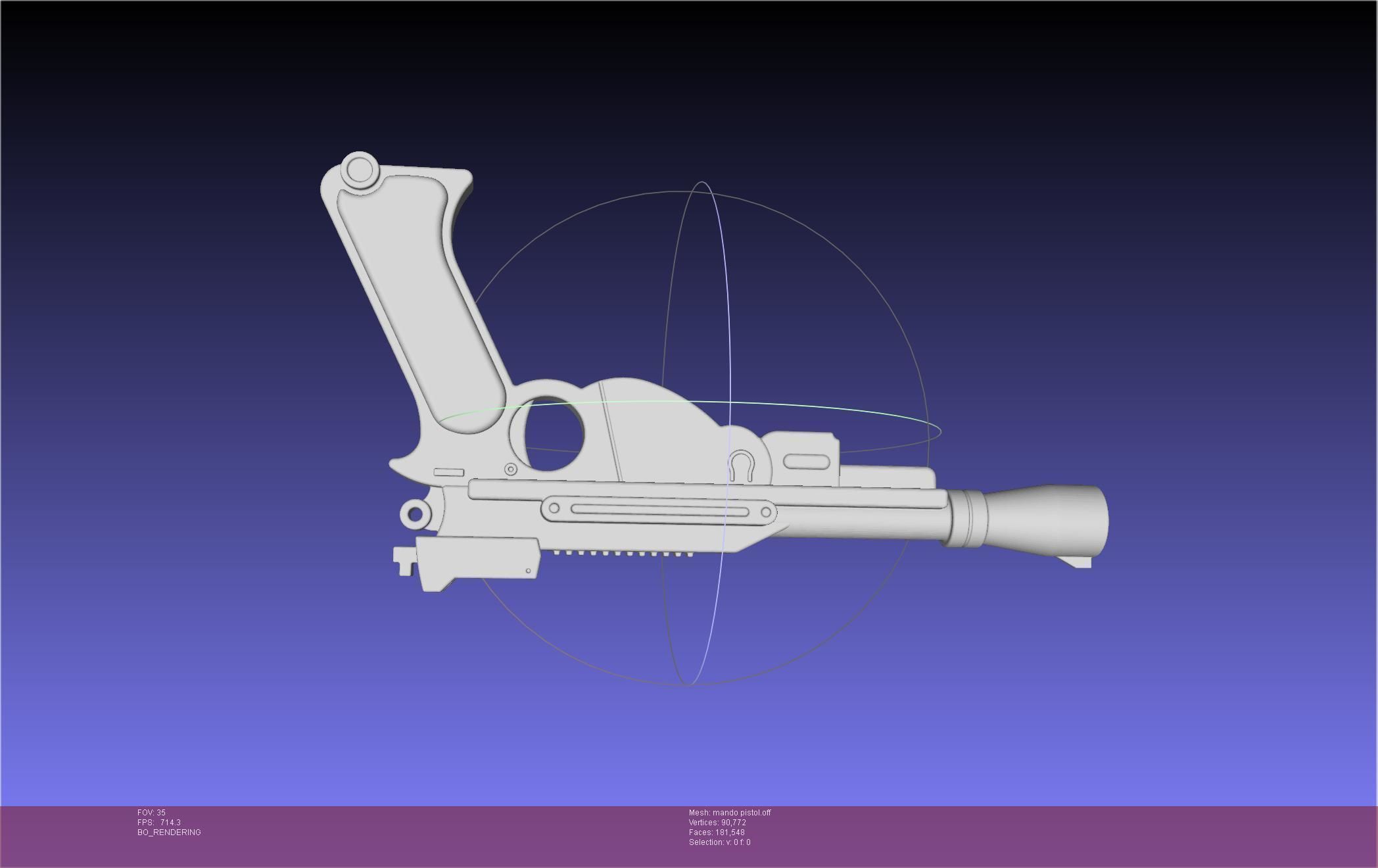 Star Wars The Mandalorian Blaster Pistol Basic Model 3D model_113