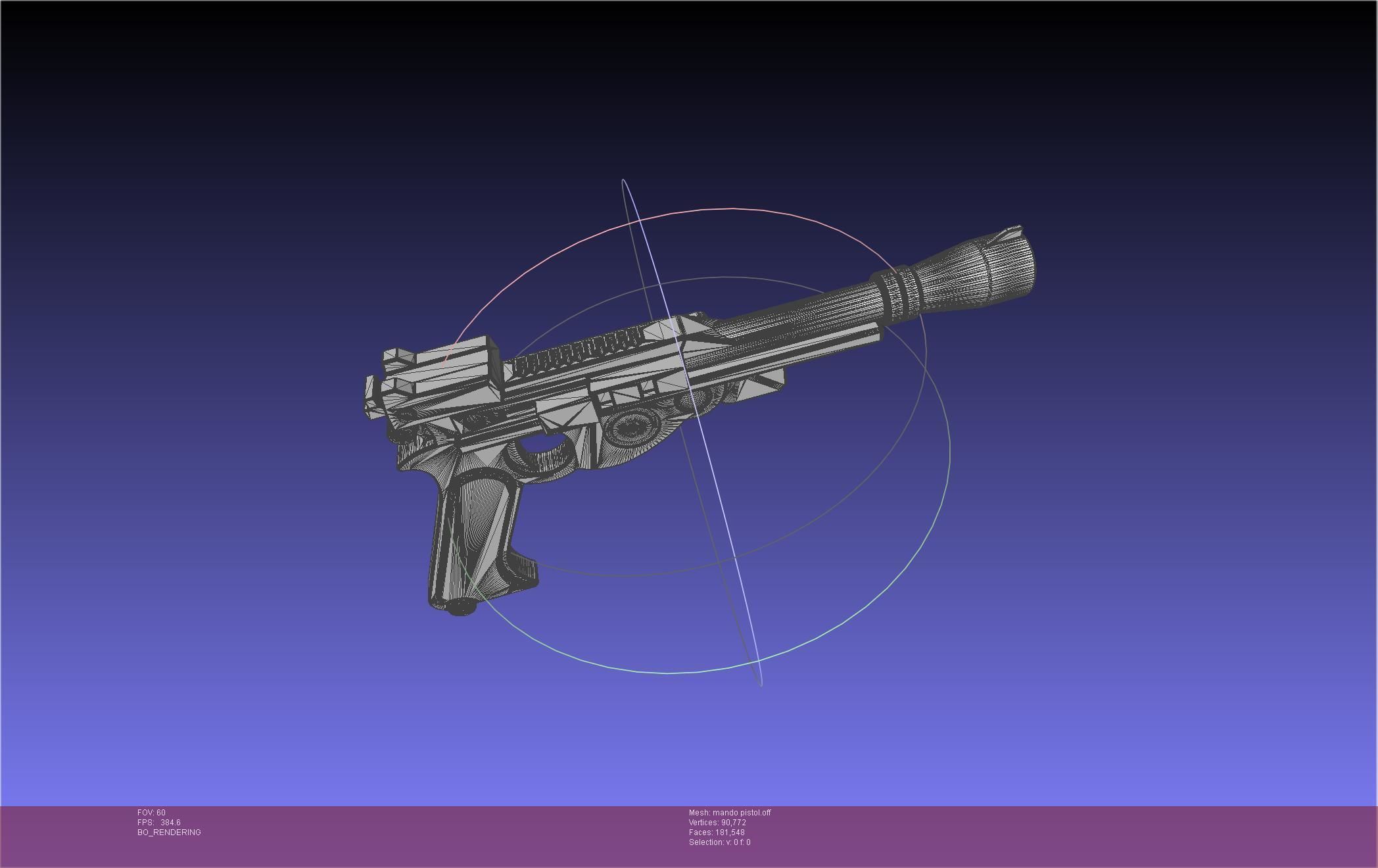Star Wars The Mandalorian Blaster Pistol Basic Model 3D model_3