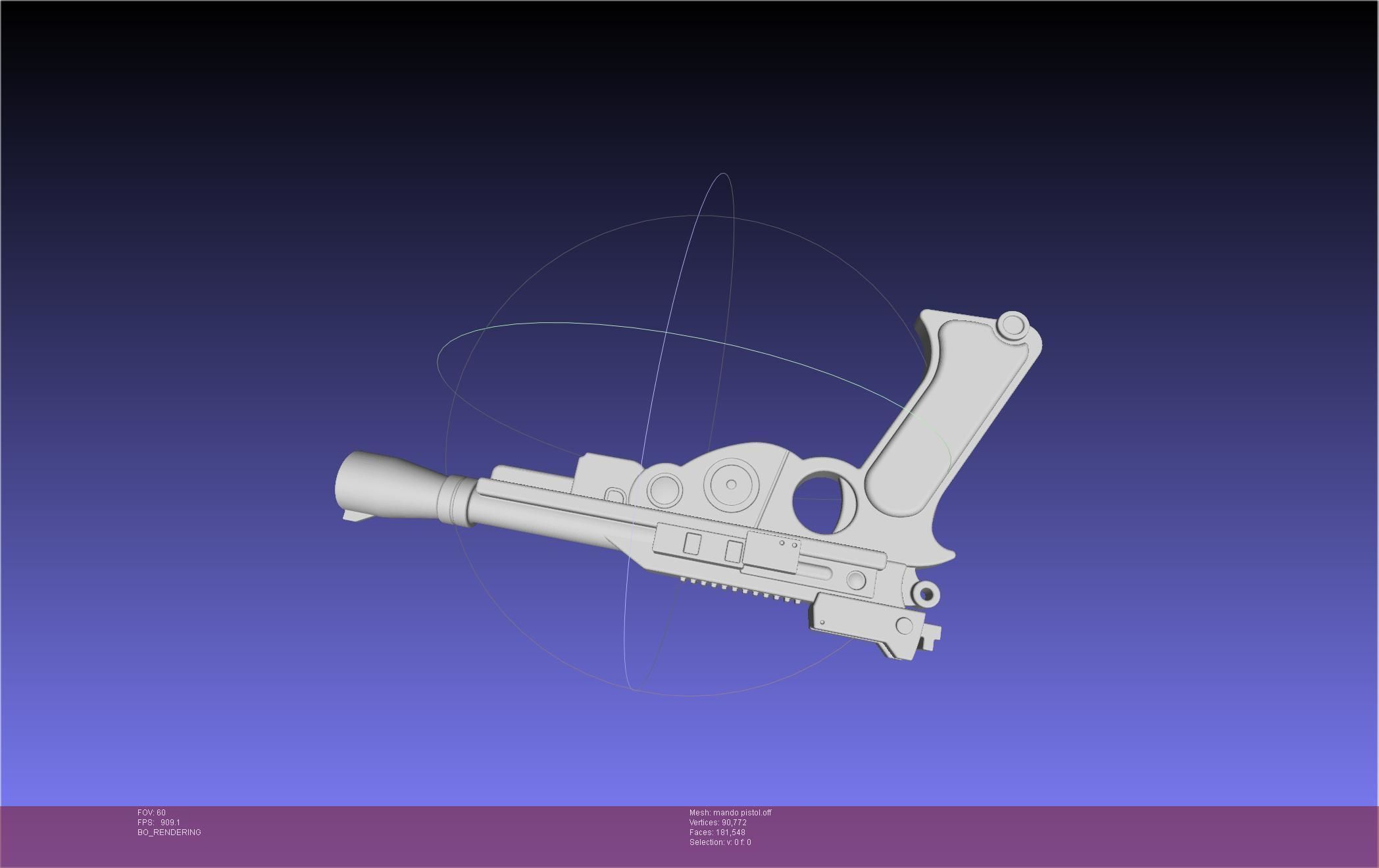 Star Wars The Mandalorian Blaster Pistol Basic Model 3D model_53
