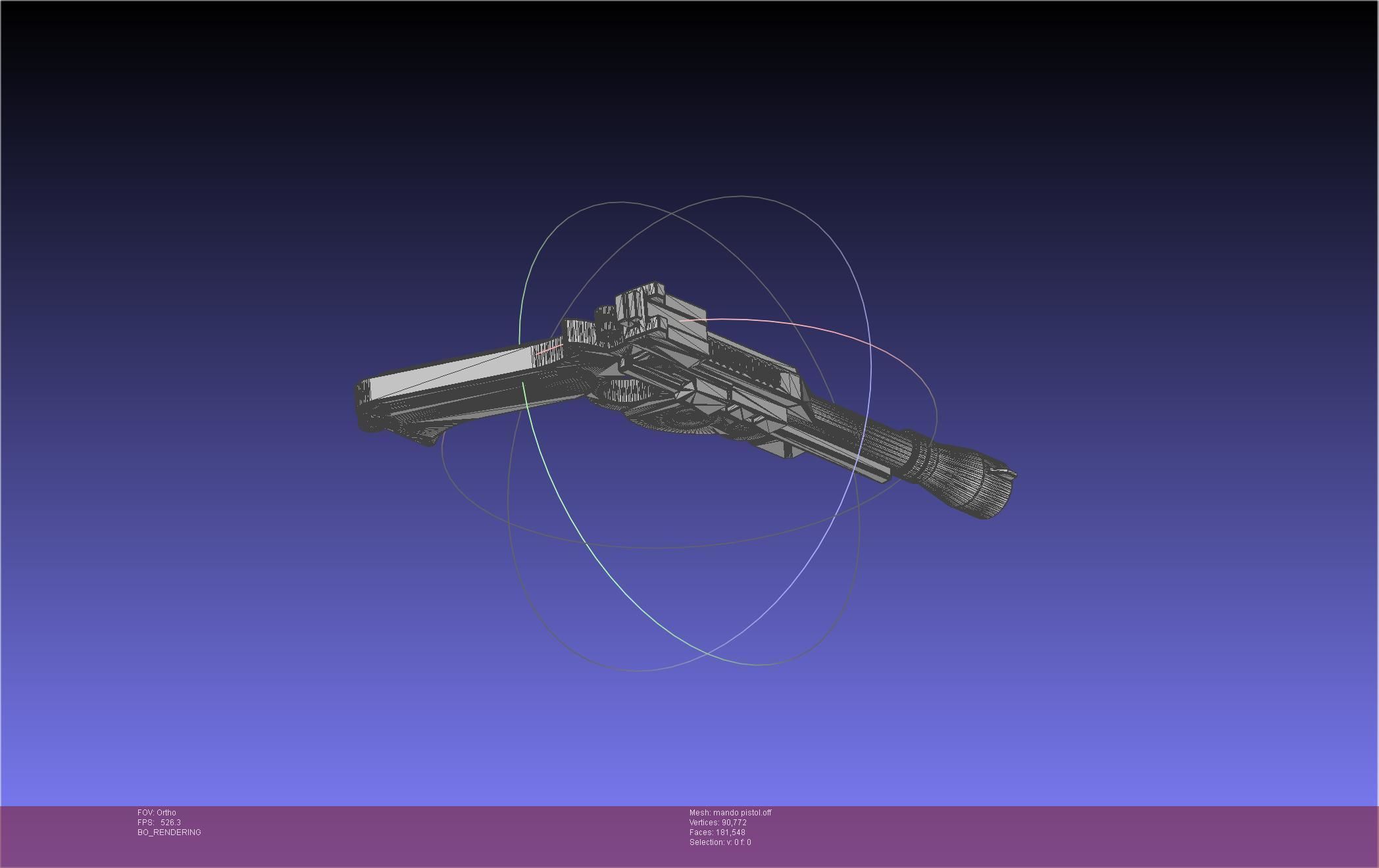 Star Wars The Mandalorian Blaster Pistol Basic Model 3D model_83