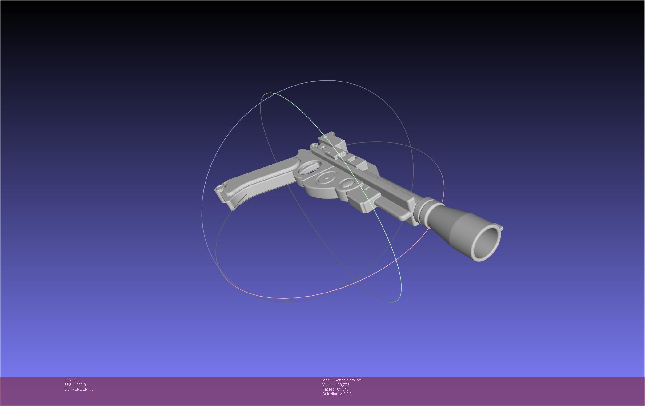 Star Wars The Mandalorian Blaster Pistol Basic Model 3D model_50