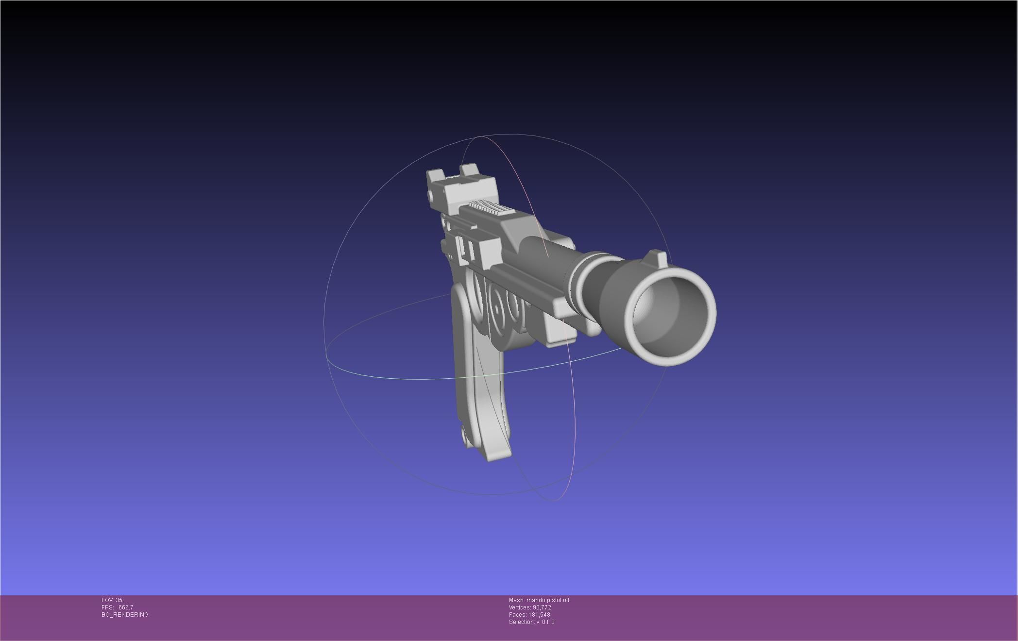 Star Wars The Mandalorian Blaster Pistol Basic Model 3D model_100