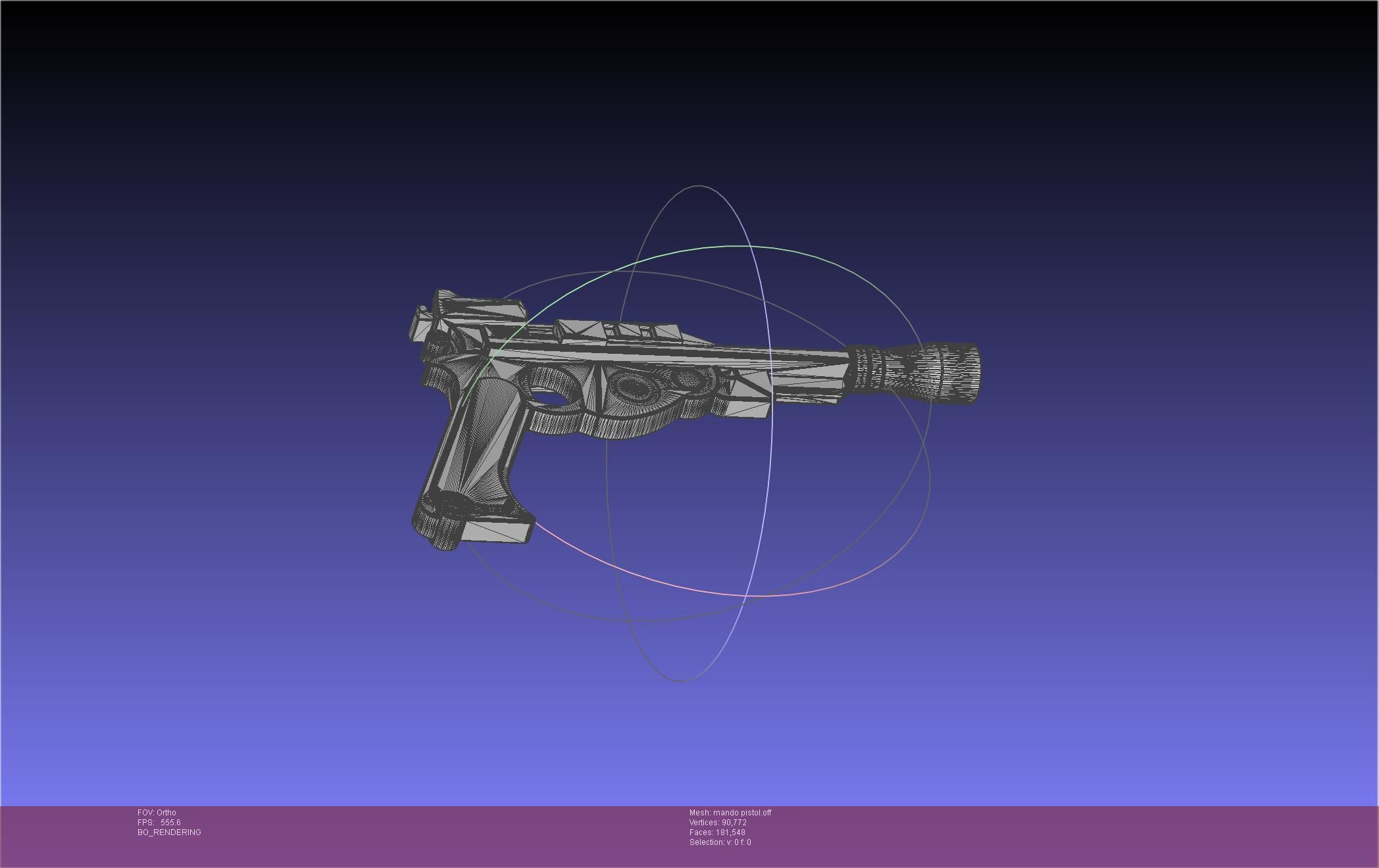 Star Wars The Mandalorian Blaster Pistol Basic Model 3D model_78