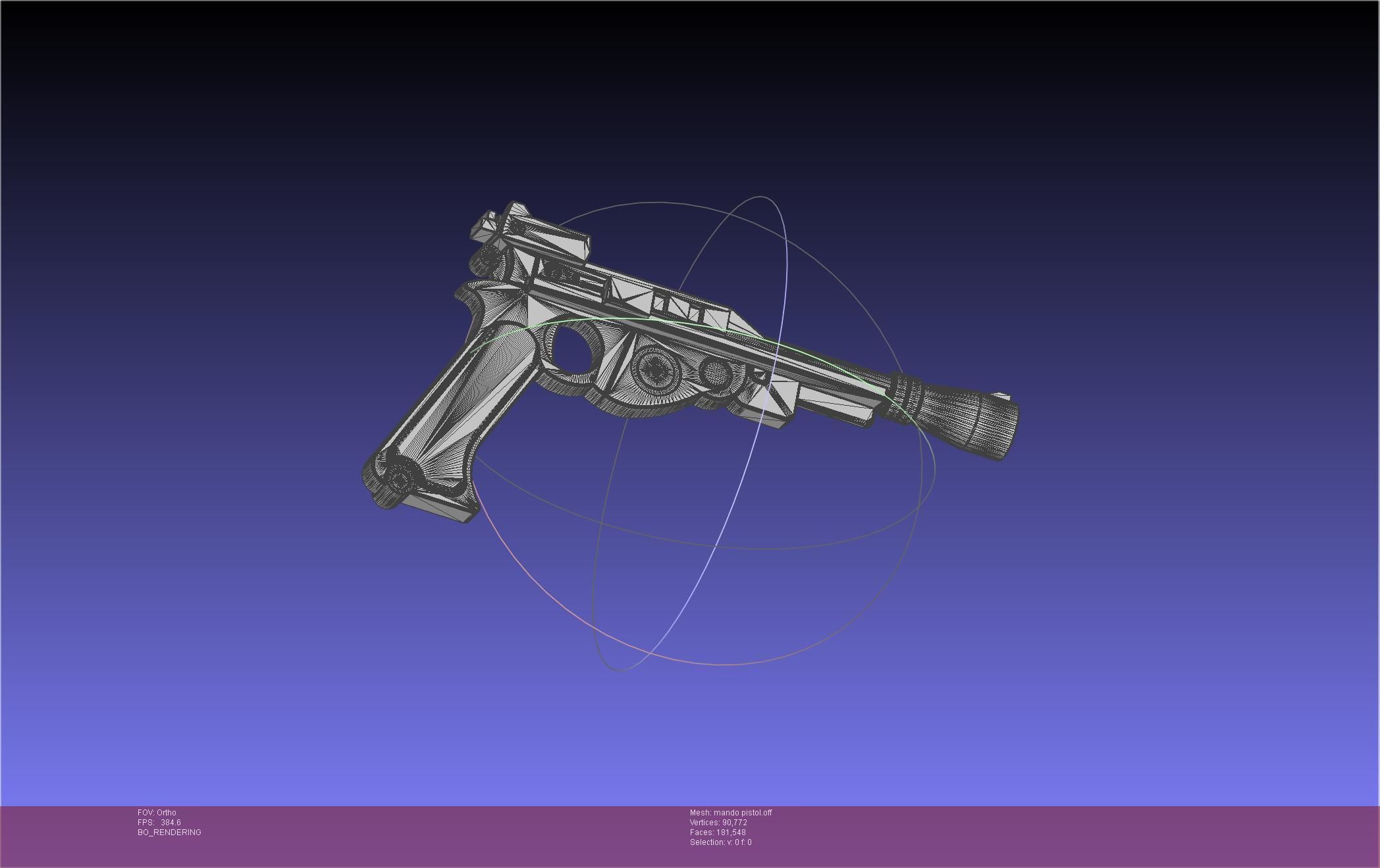 Star Wars The Mandalorian Blaster Pistol Basic Model 3D model_77