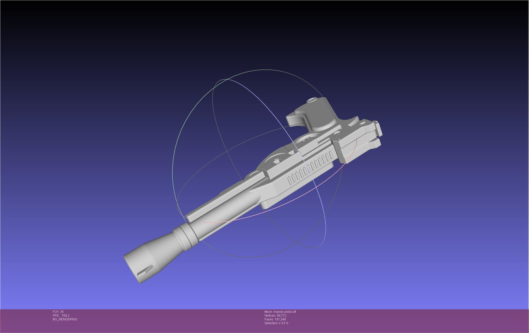 Star Wars The Mandalorian Blaster Pistol Basic Model 3D model_118