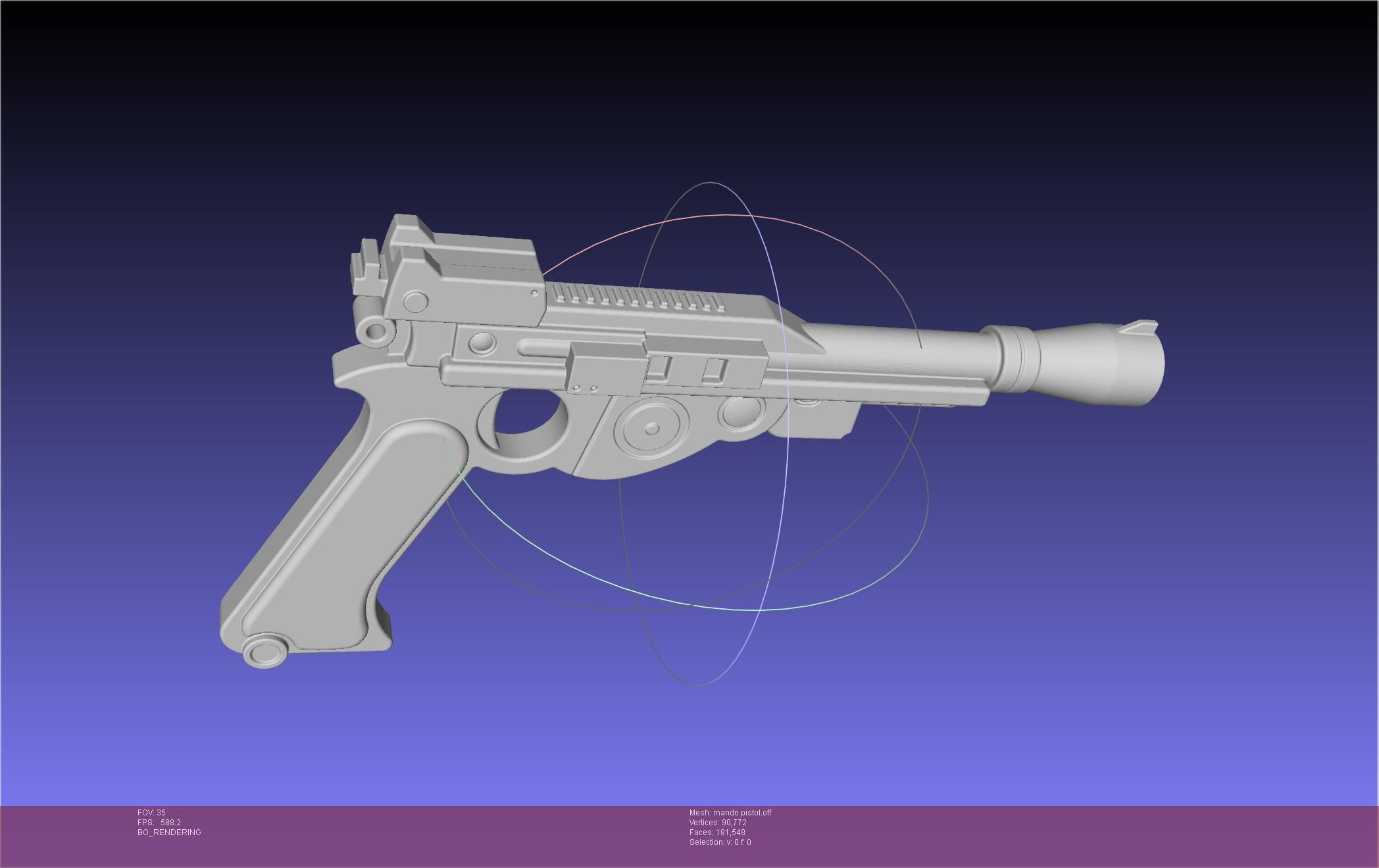 Star Wars The Mandalorian Blaster Pistol Basic Model 3D model_107