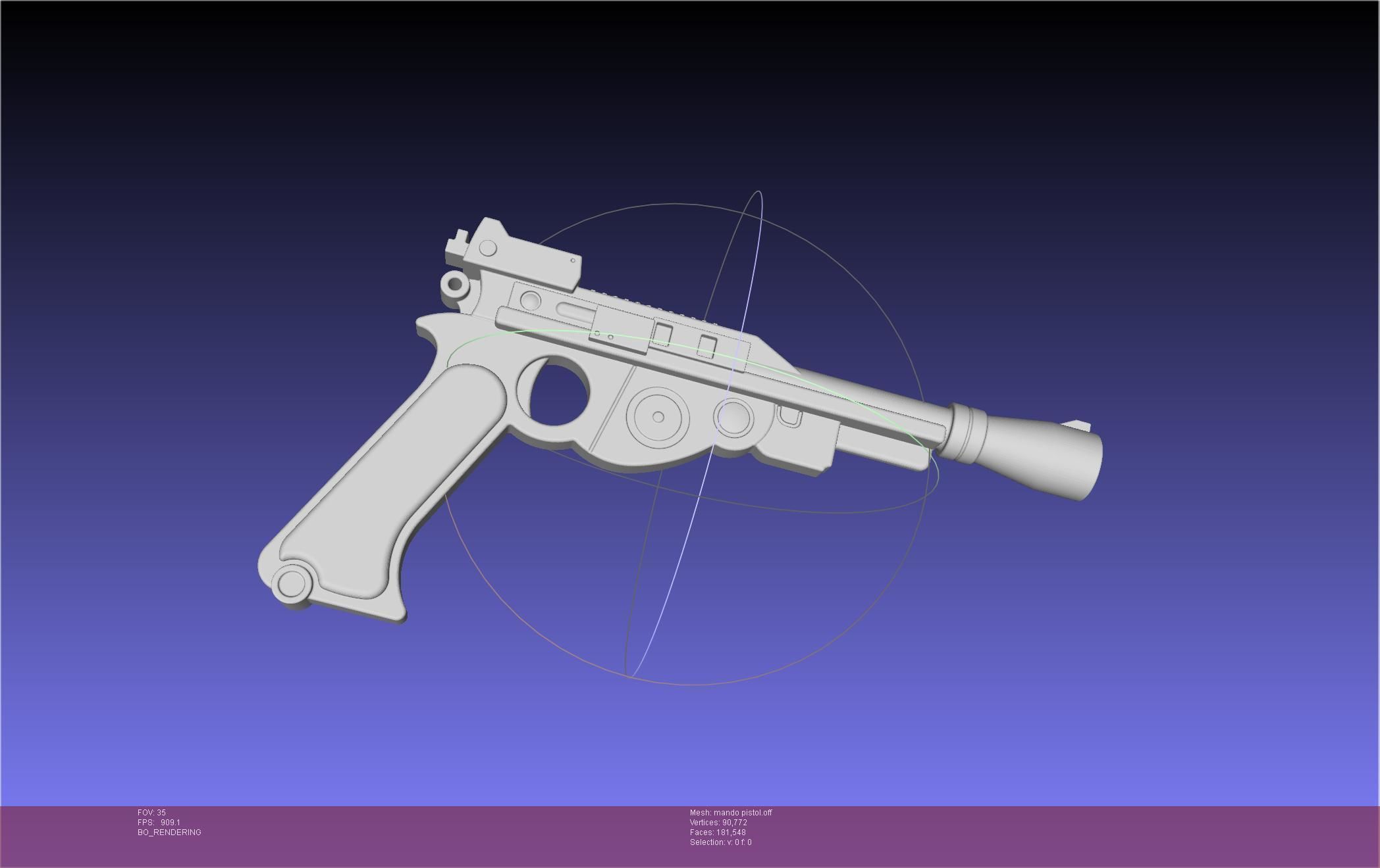 Star Wars The Mandalorian Blaster Pistol Basic Model 3D model_111