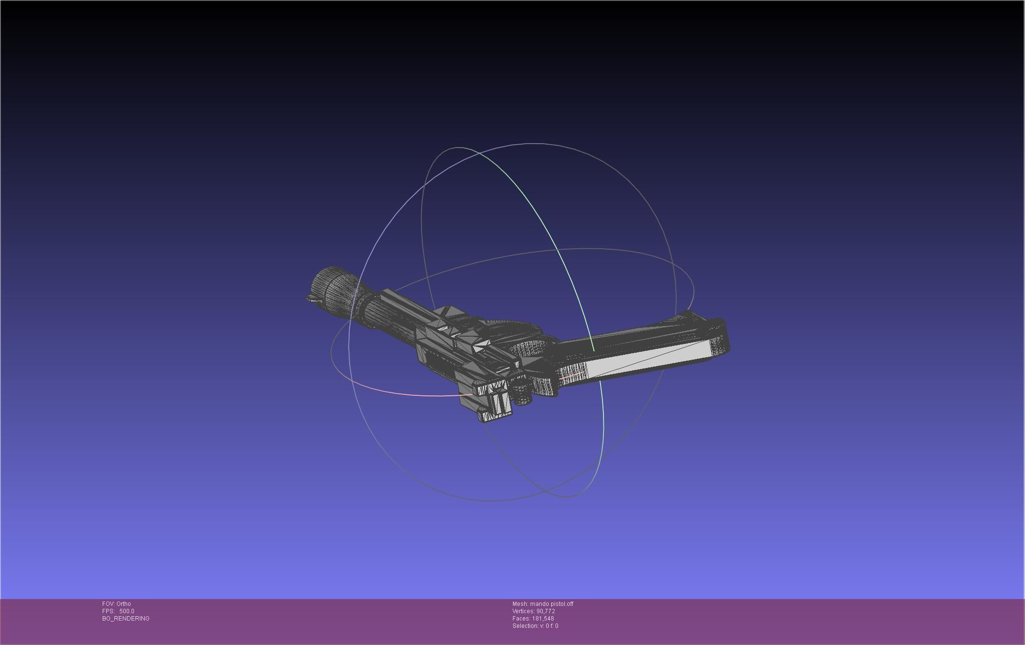 Star Wars The Mandalorian Blaster Pistol Basic Model 3D model_79