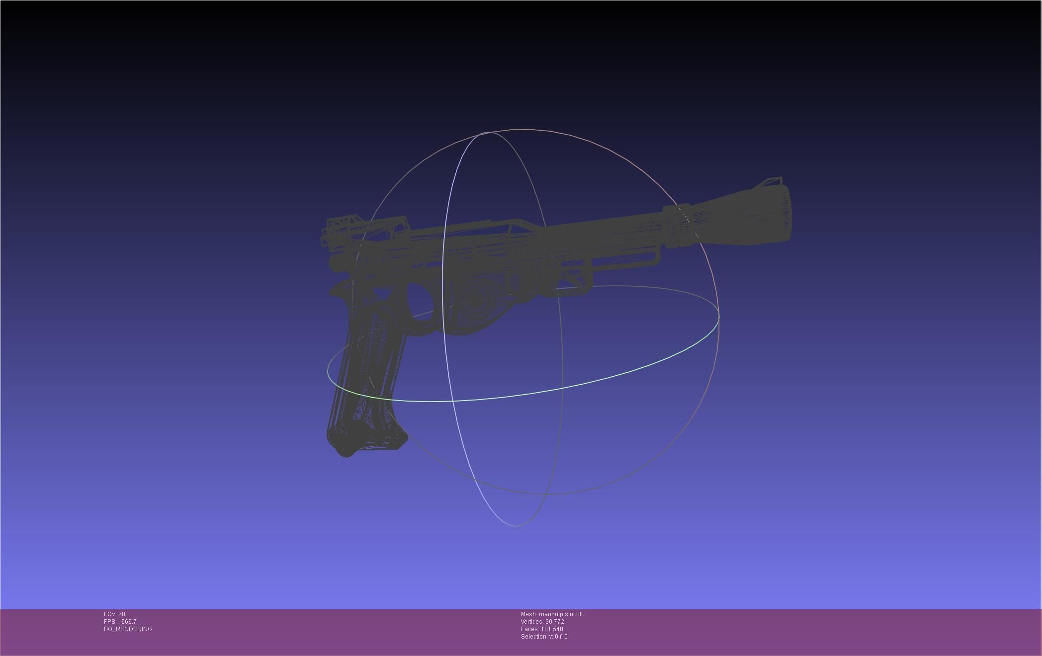 Star Wars The Mandalorian Blaster Pistol Basic Model 3D model_67