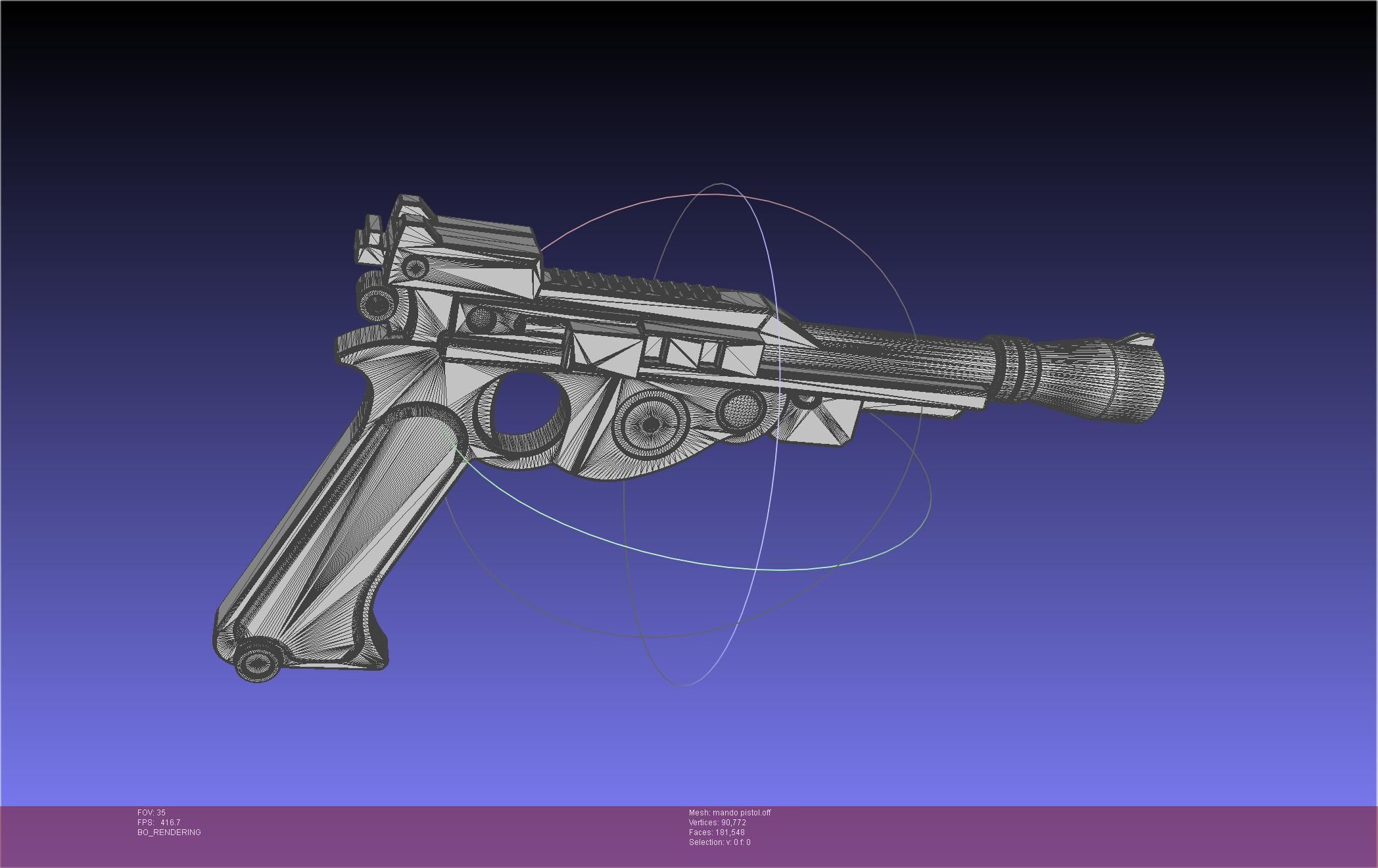 Star Wars The Mandalorian Blaster Pistol Basic Model 3D model_106