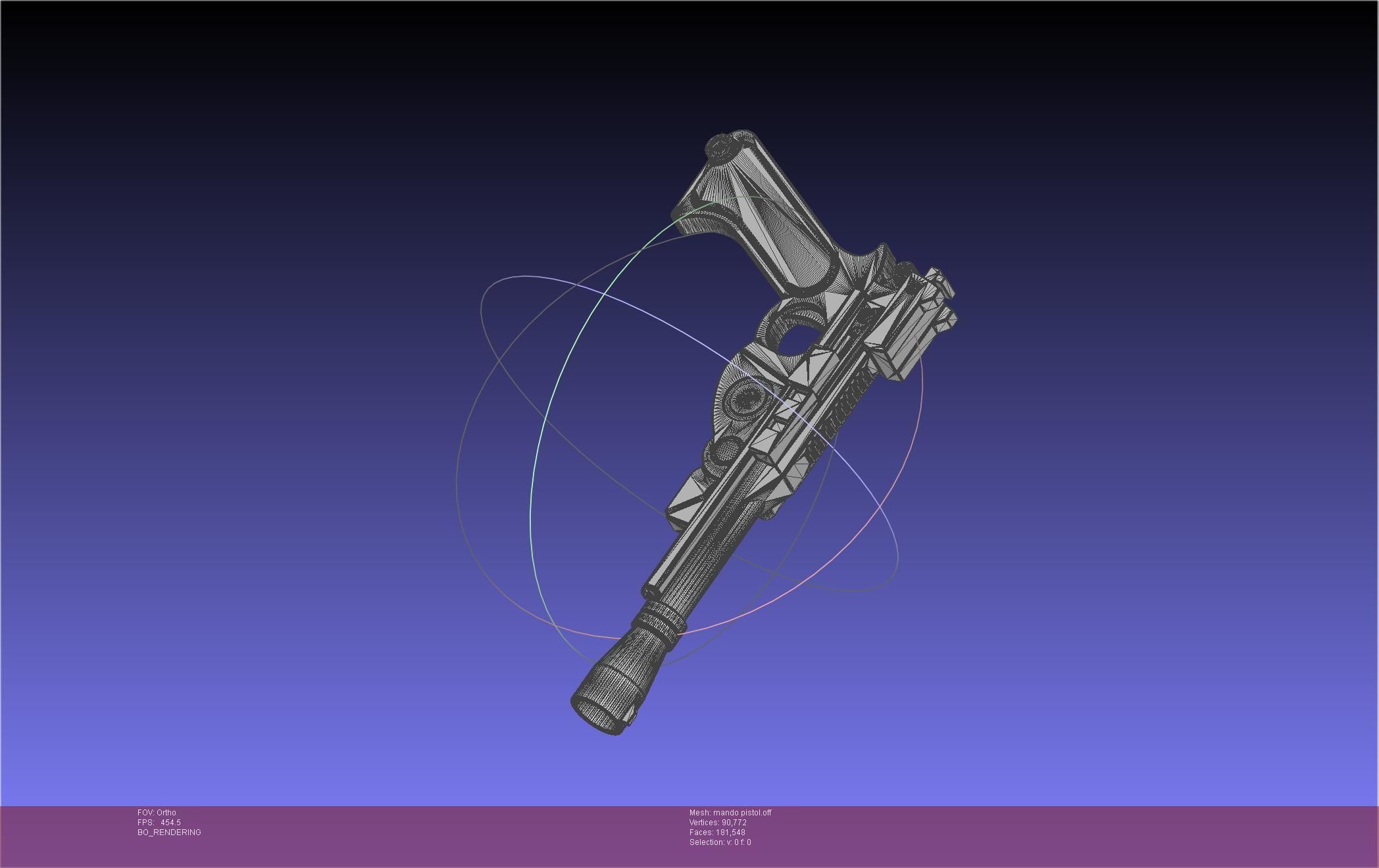Star Wars The Mandalorian Blaster Pistol Basic Model 3D model_80