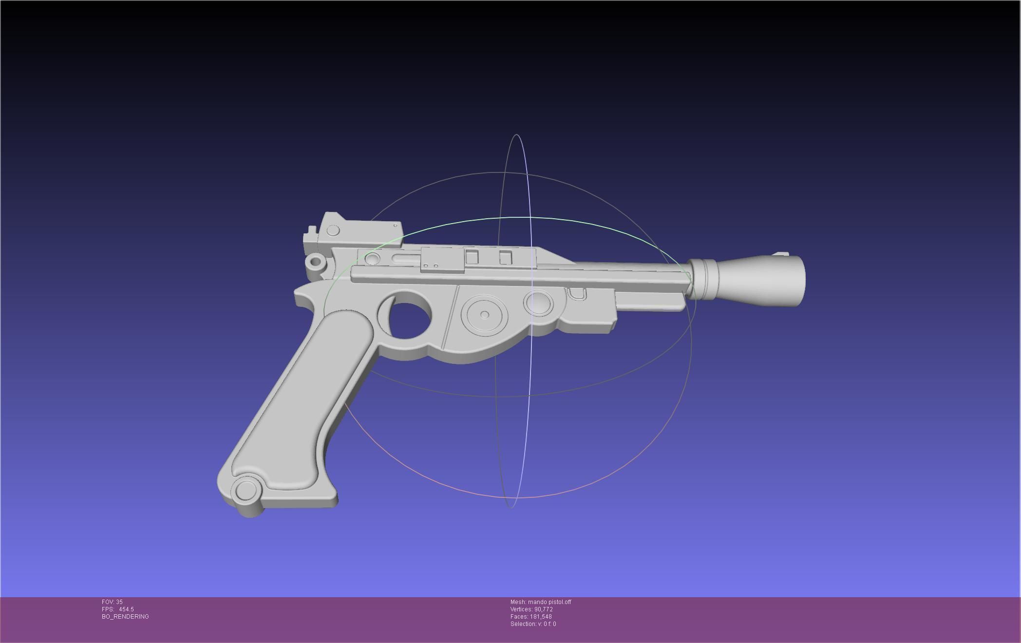 Star Wars The Mandalorian Blaster Pistol Basic Model 3D model_121
