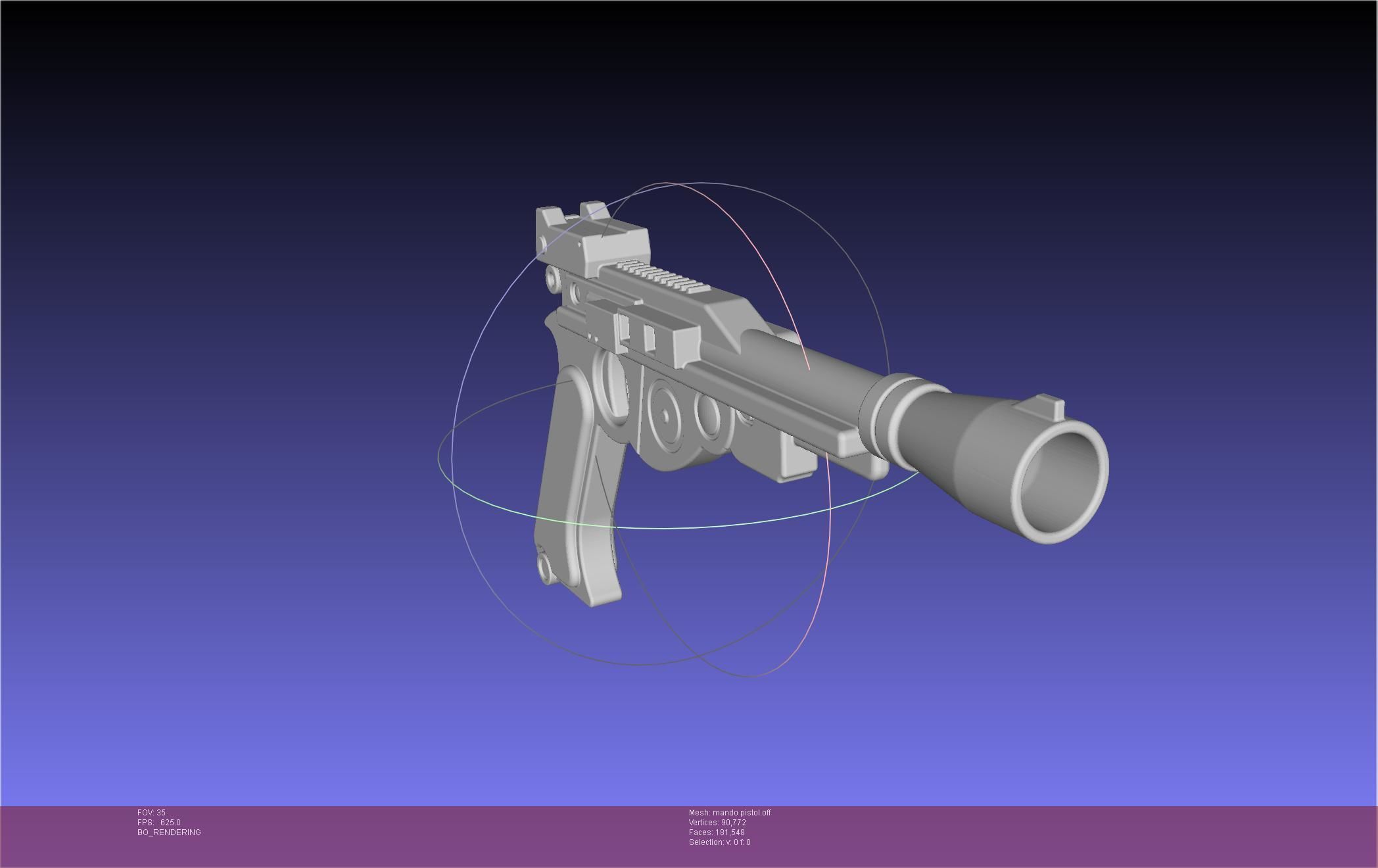Star Wars The Mandalorian Blaster Pistol Basic Model 3D model_102