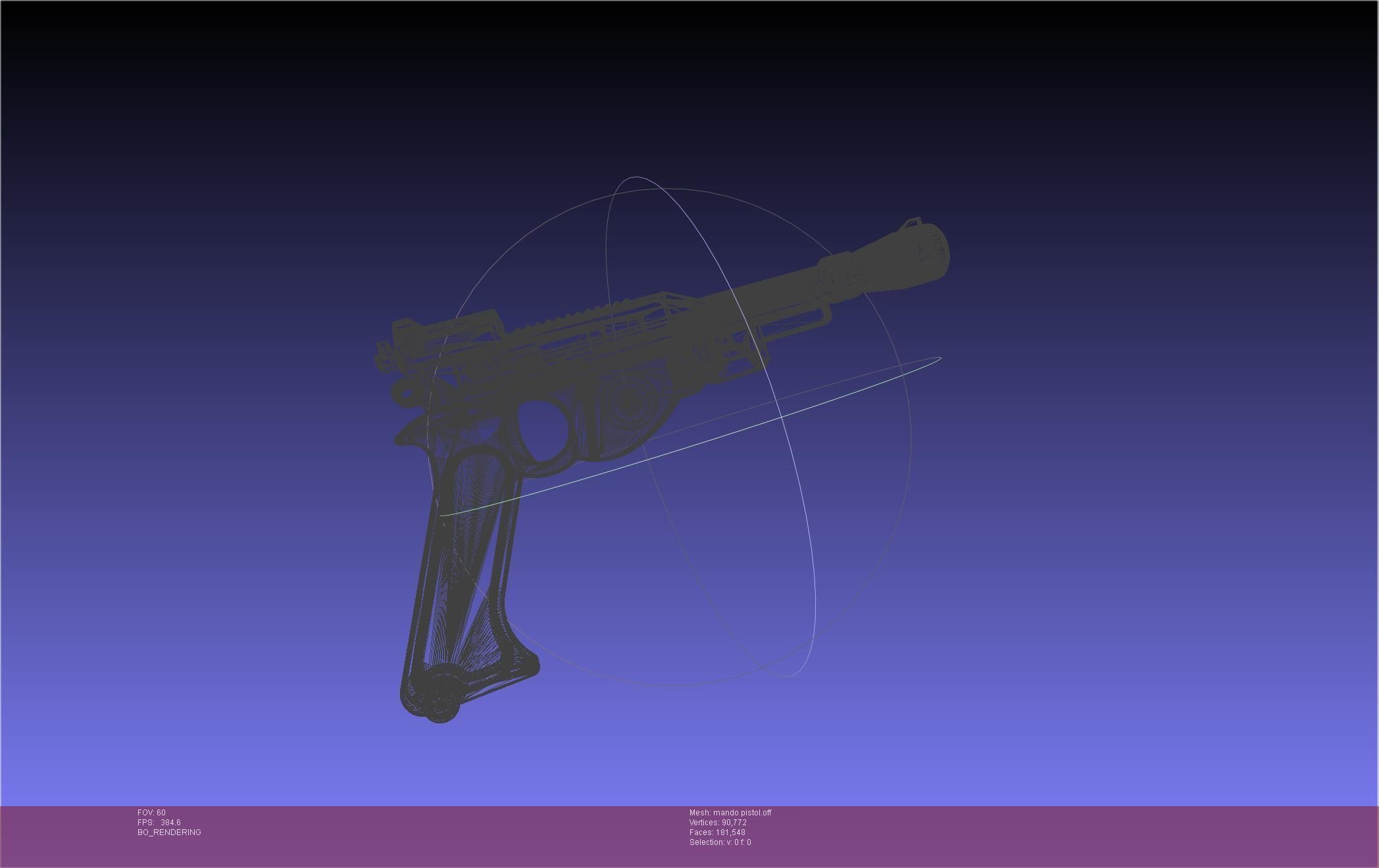 Star Wars The Mandalorian Blaster Pistol Basic Model 3D model_66