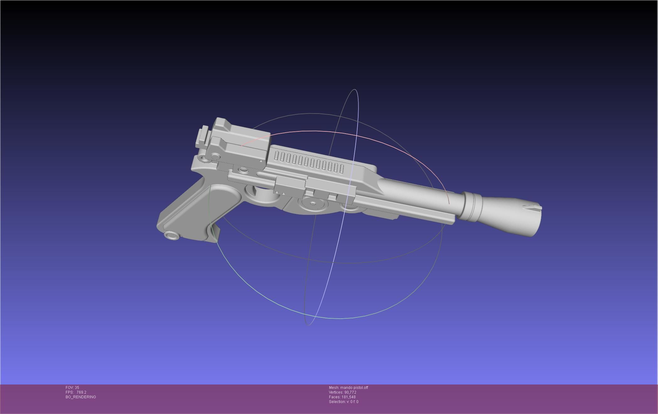 Star Wars The Mandalorian Blaster Pistol Basic Model 3D model_114