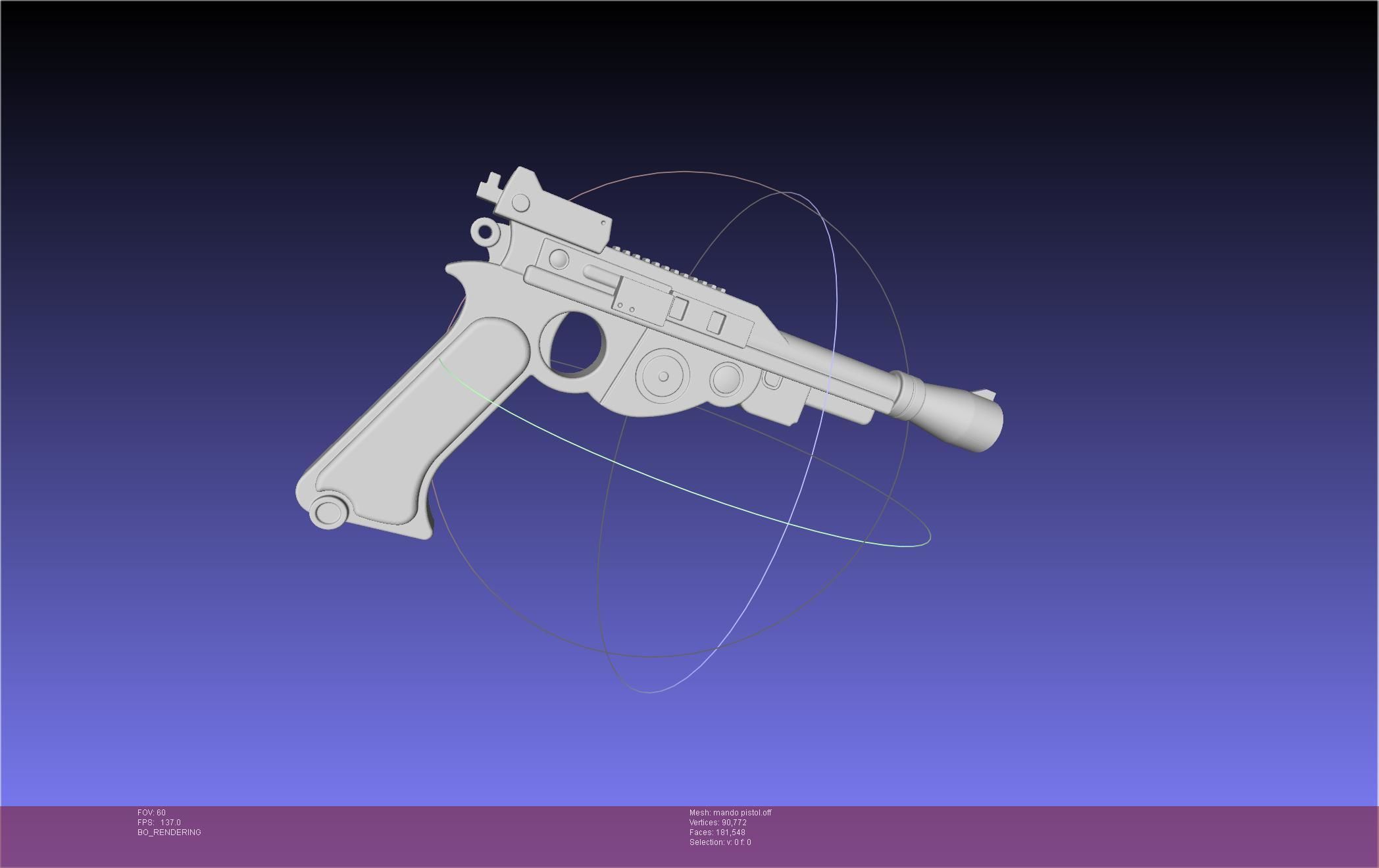 Star Wars The Mandalorian Blaster Pistol Basic Model 3D model_9