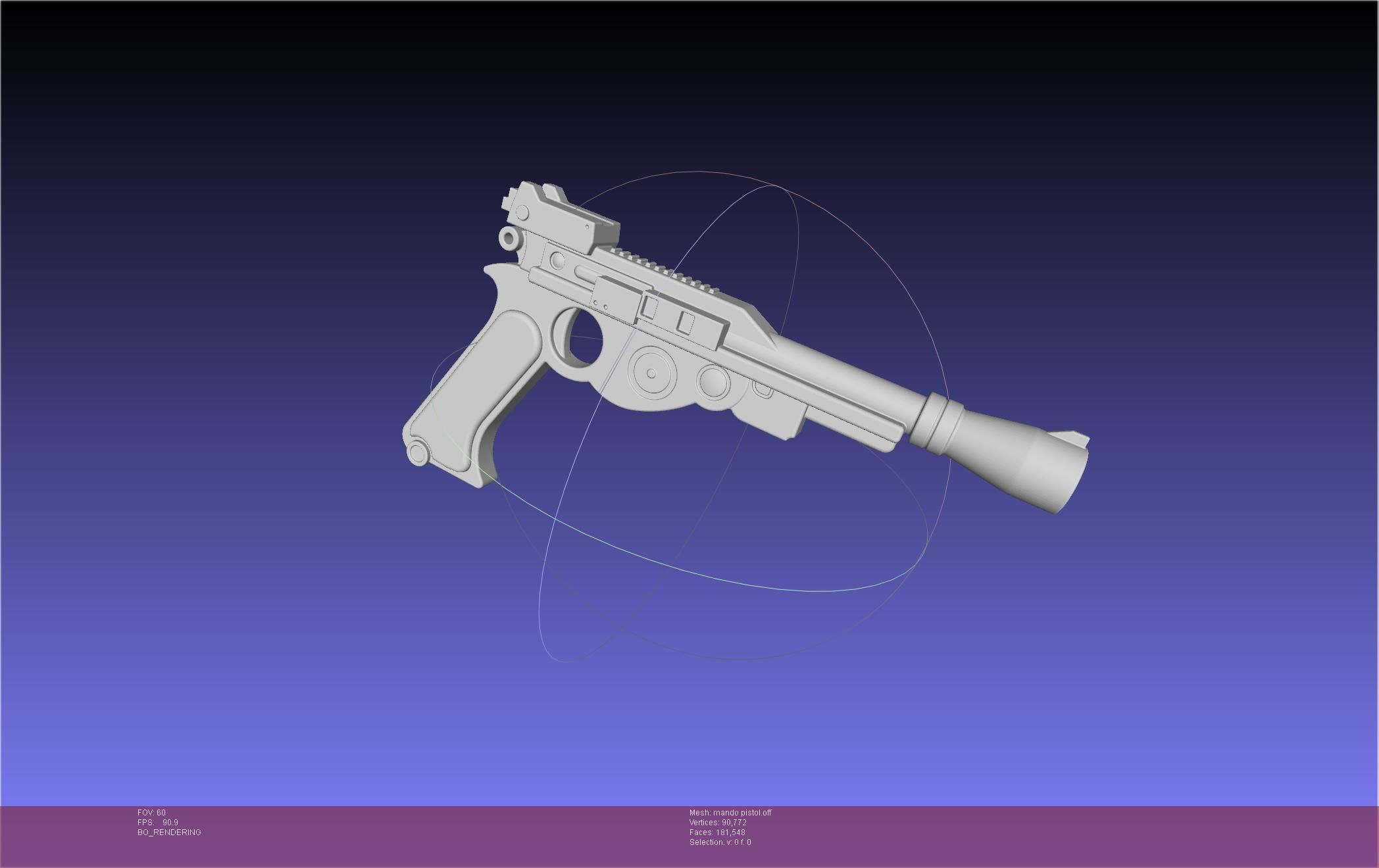 Star Wars The Mandalorian Blaster Pistol Basic Model 3D model_6