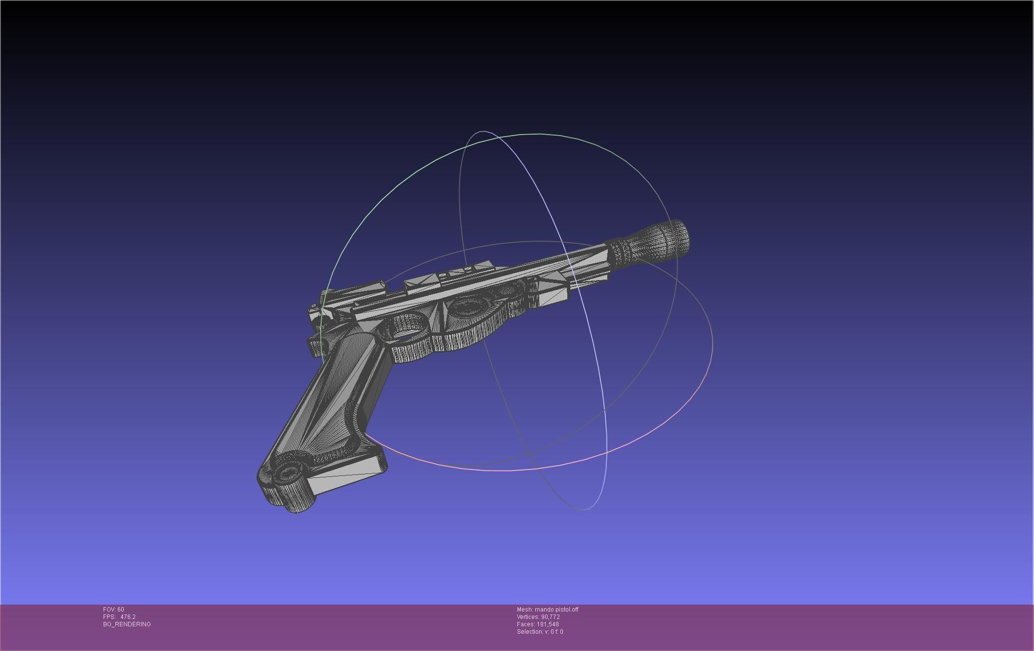Star Wars The Mandalorian Blaster Pistol Basic Model 3D model_61