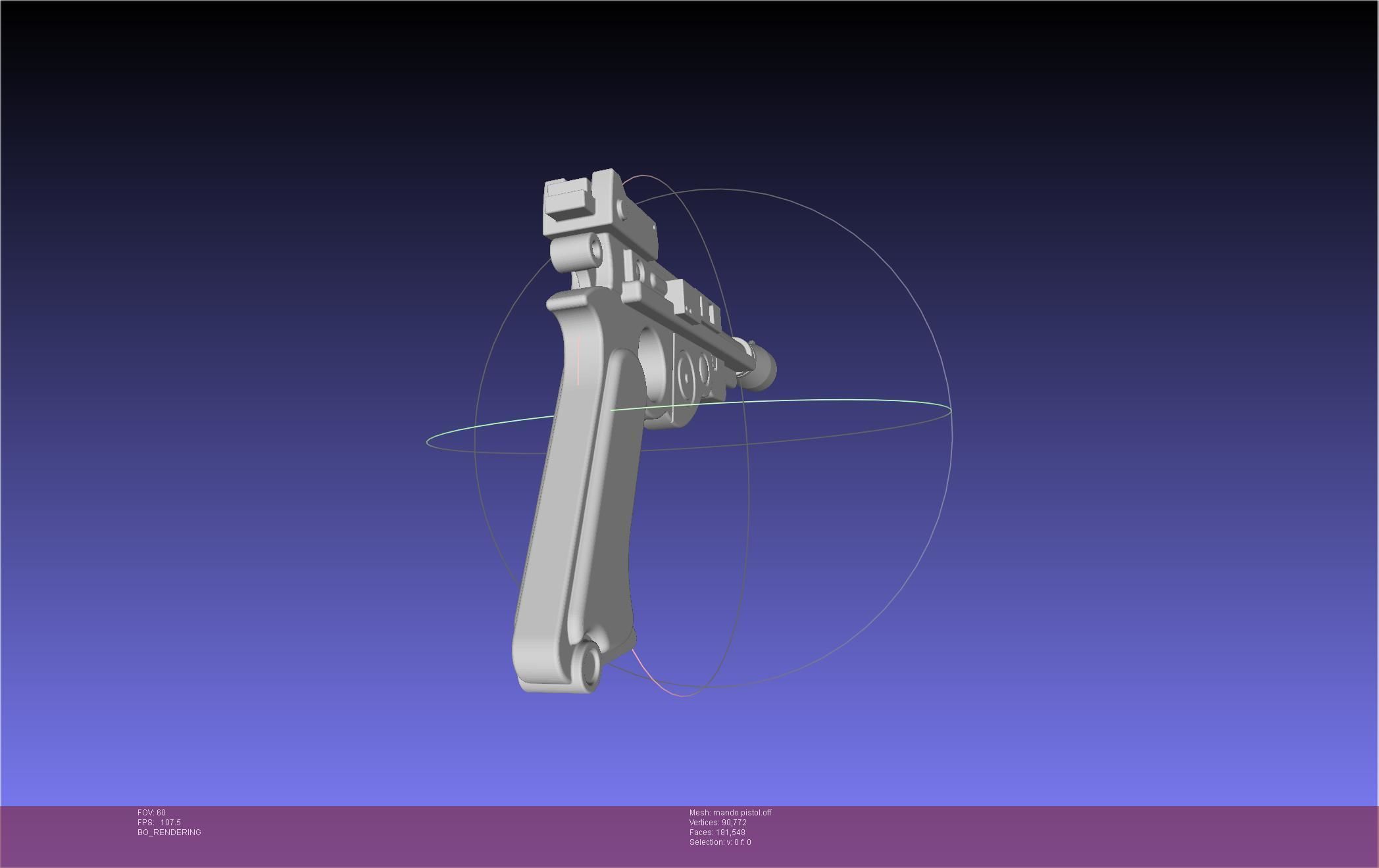 Star Wars The Mandalorian Blaster Pistol Basic Model 3D model_27