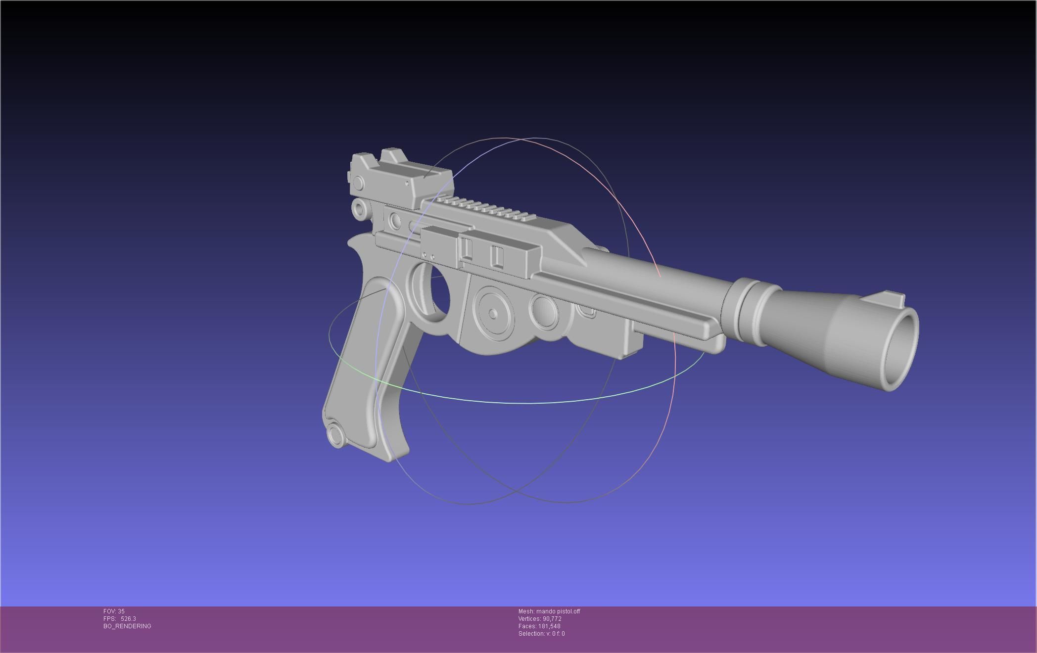 Star Wars The Mandalorian Blaster Pistol Basic Model 3D model_99