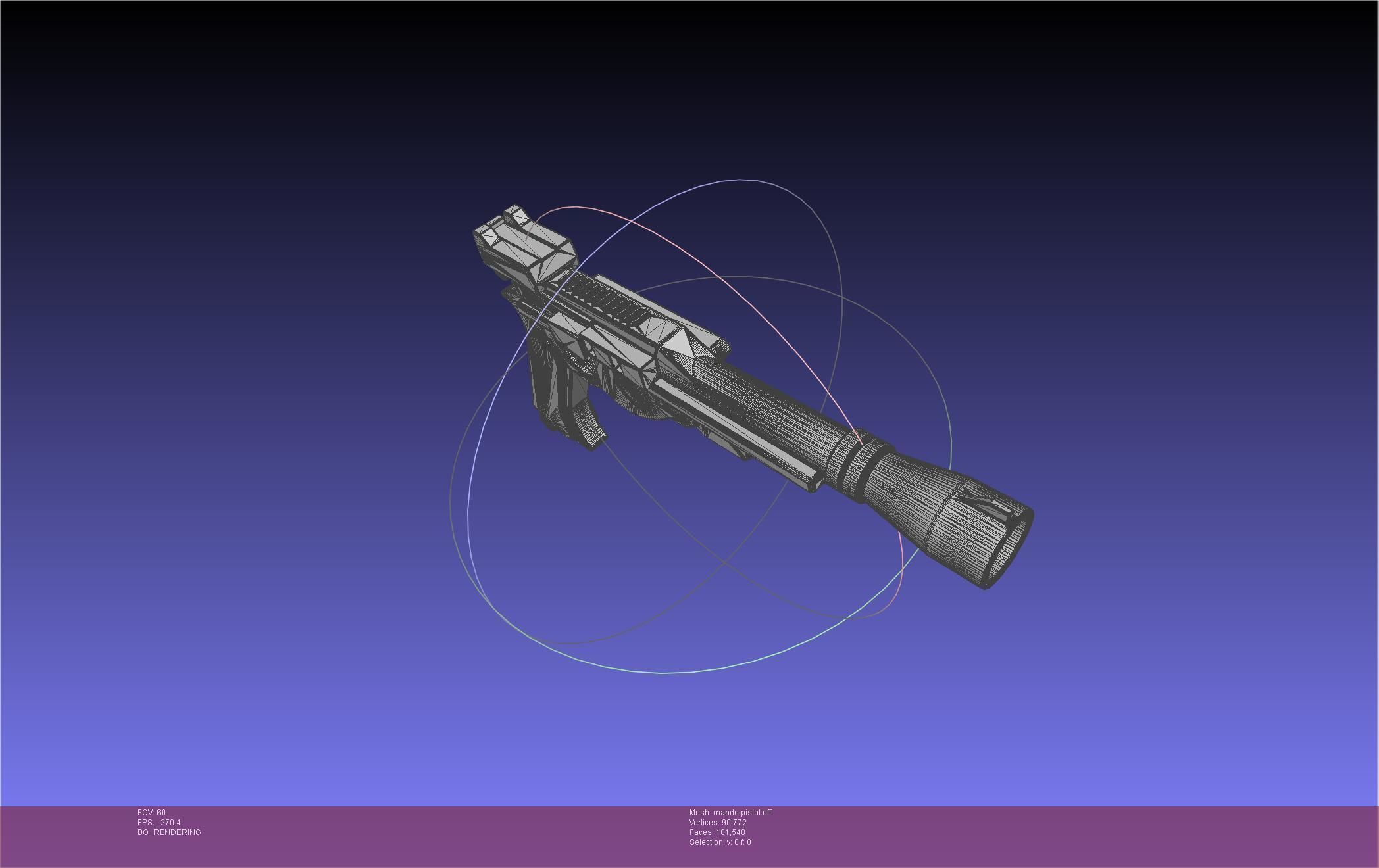Star Wars The Mandalorian Blaster Pistol Basic Model 3D model_64