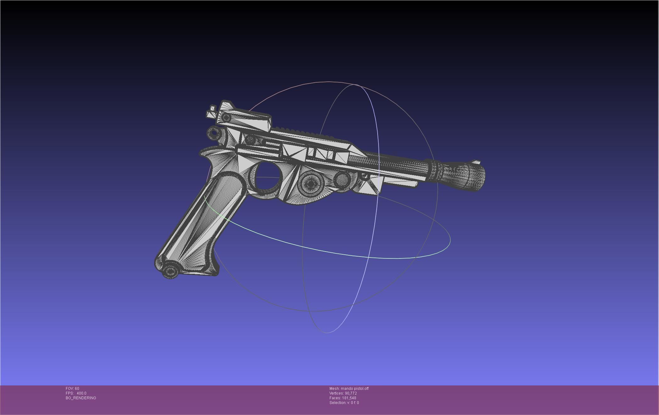 Star Wars The Mandalorian Blaster Pistol Basic Model 3D model_76