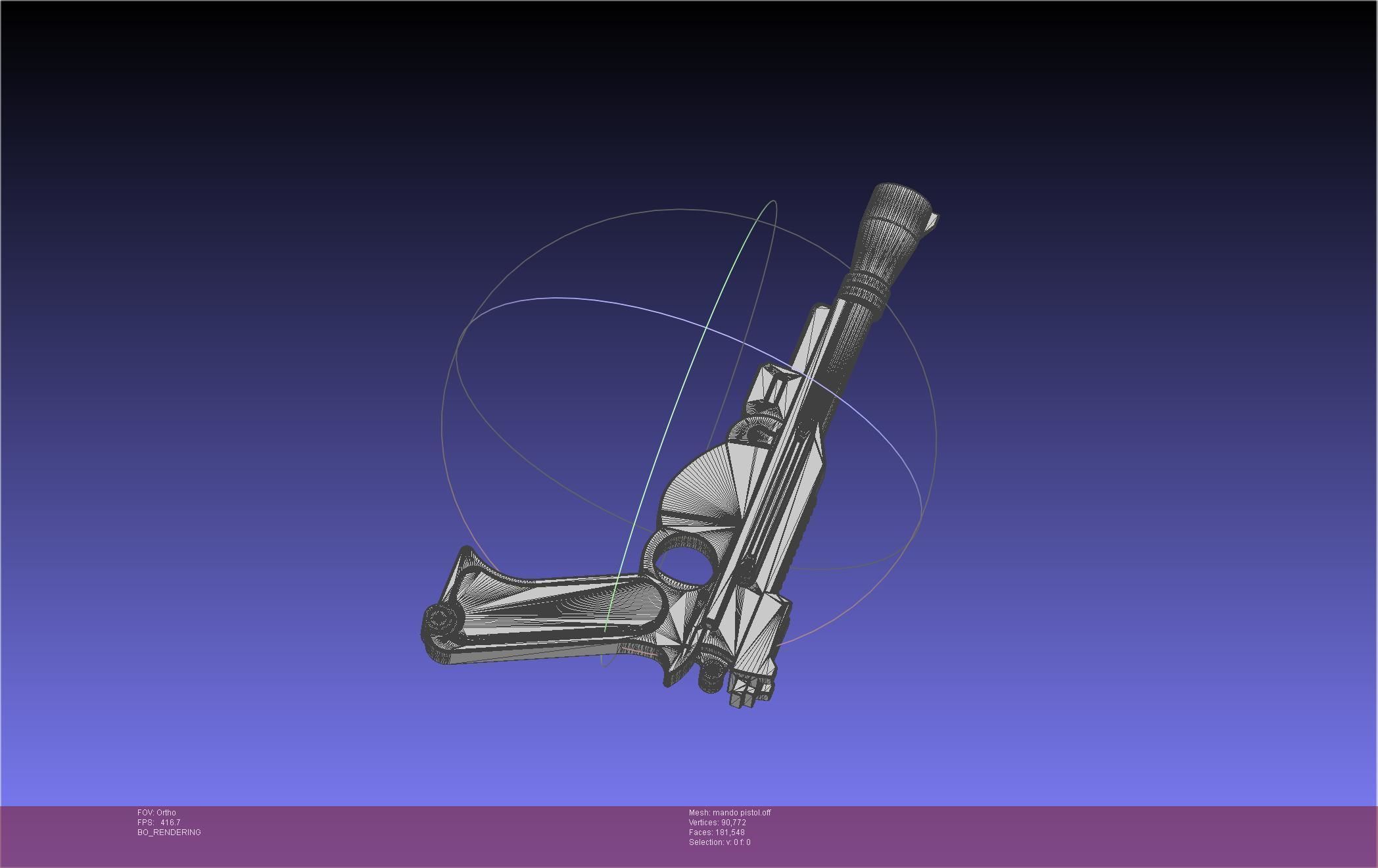 Star Wars The Mandalorian Blaster Pistol Basic Model 3D model_82