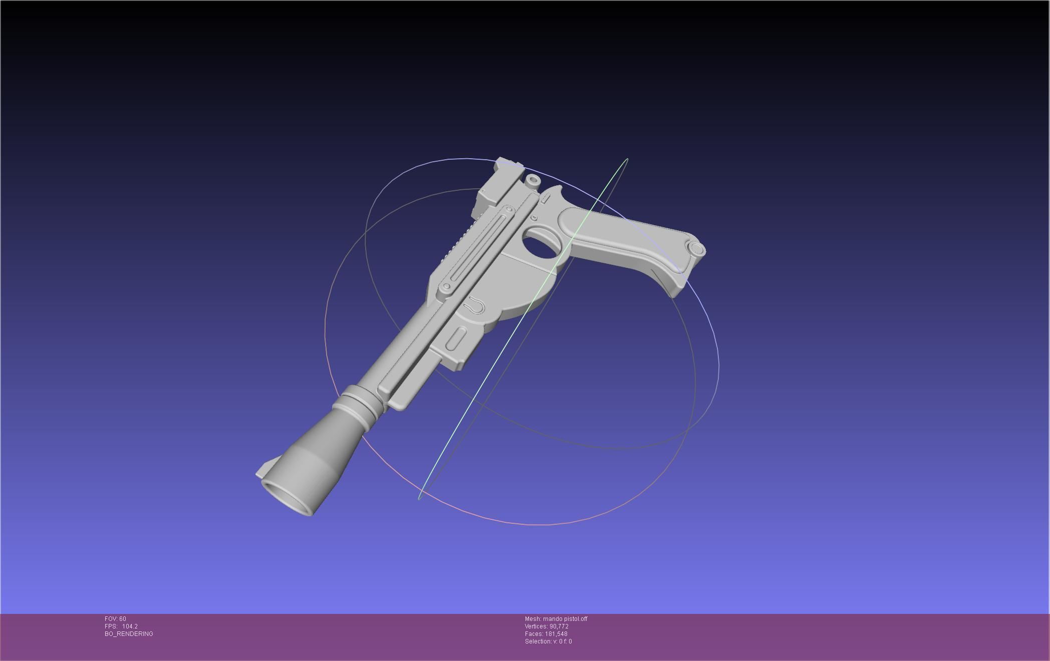Star Wars The Mandalorian Blaster Pistol Basic Model 3D model_39