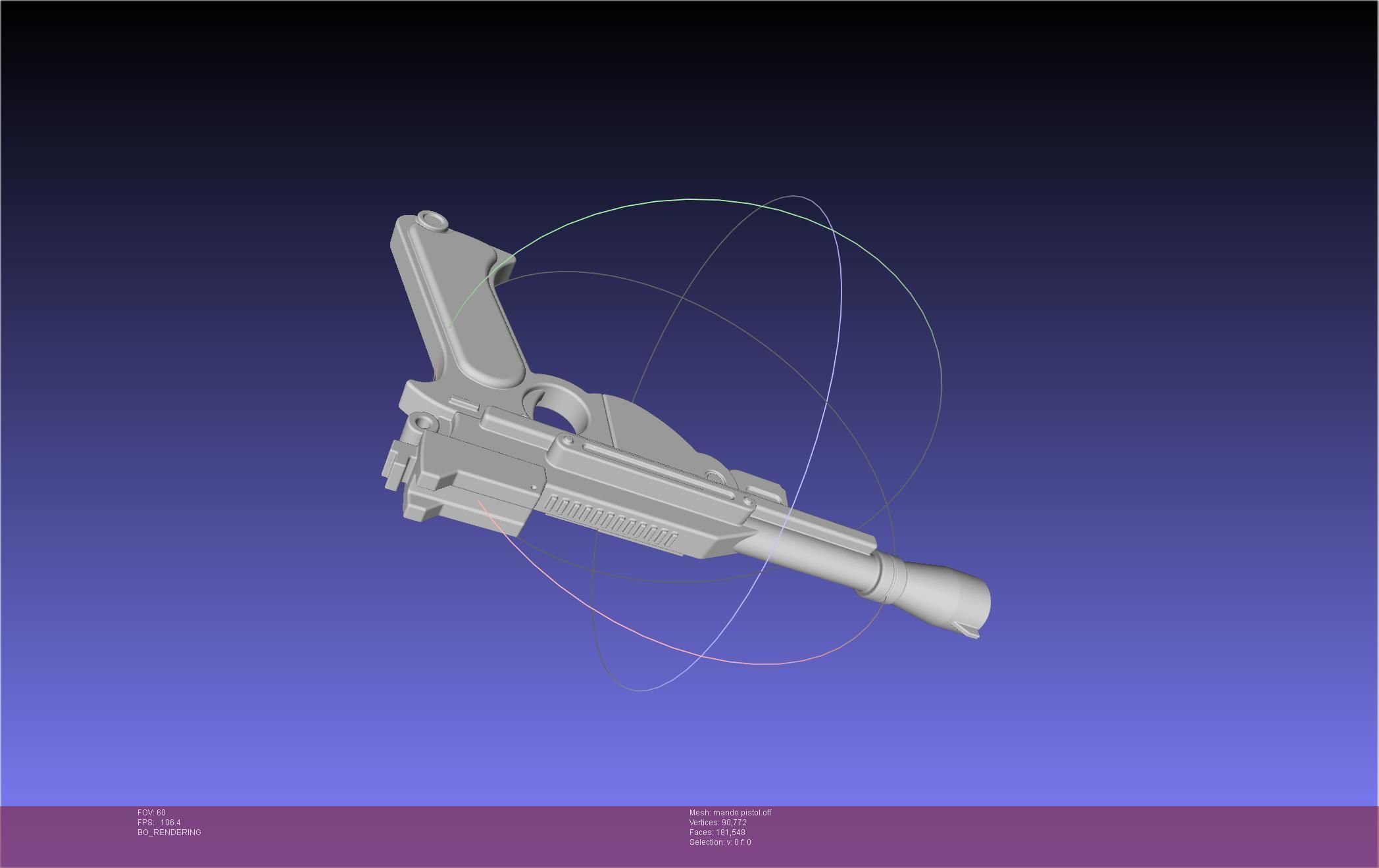 Star Wars The Mandalorian Blaster Pistol Basic Model 3D model_37