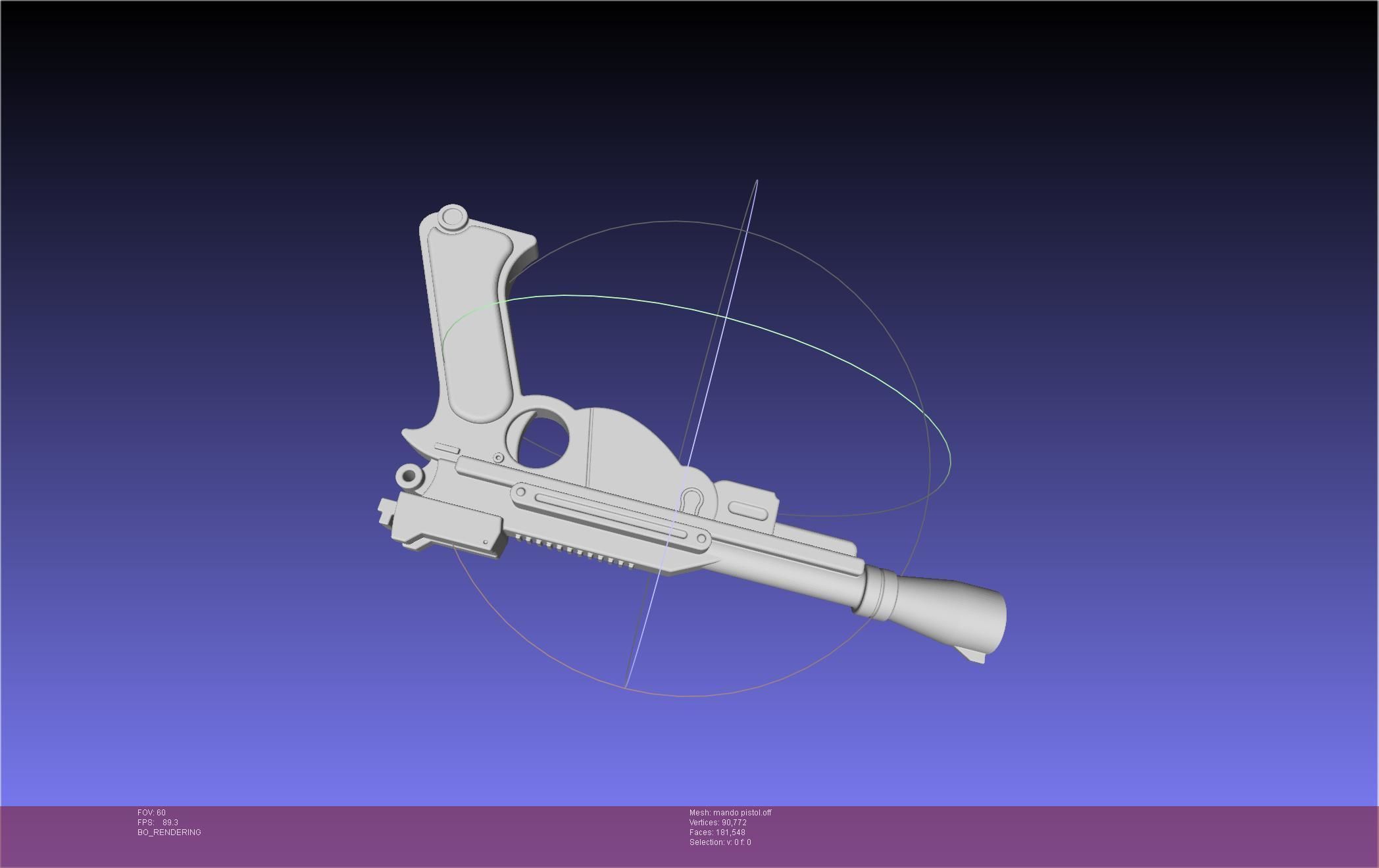 Star Wars The Mandalorian Blaster Pistol Basic Model 3D model_15